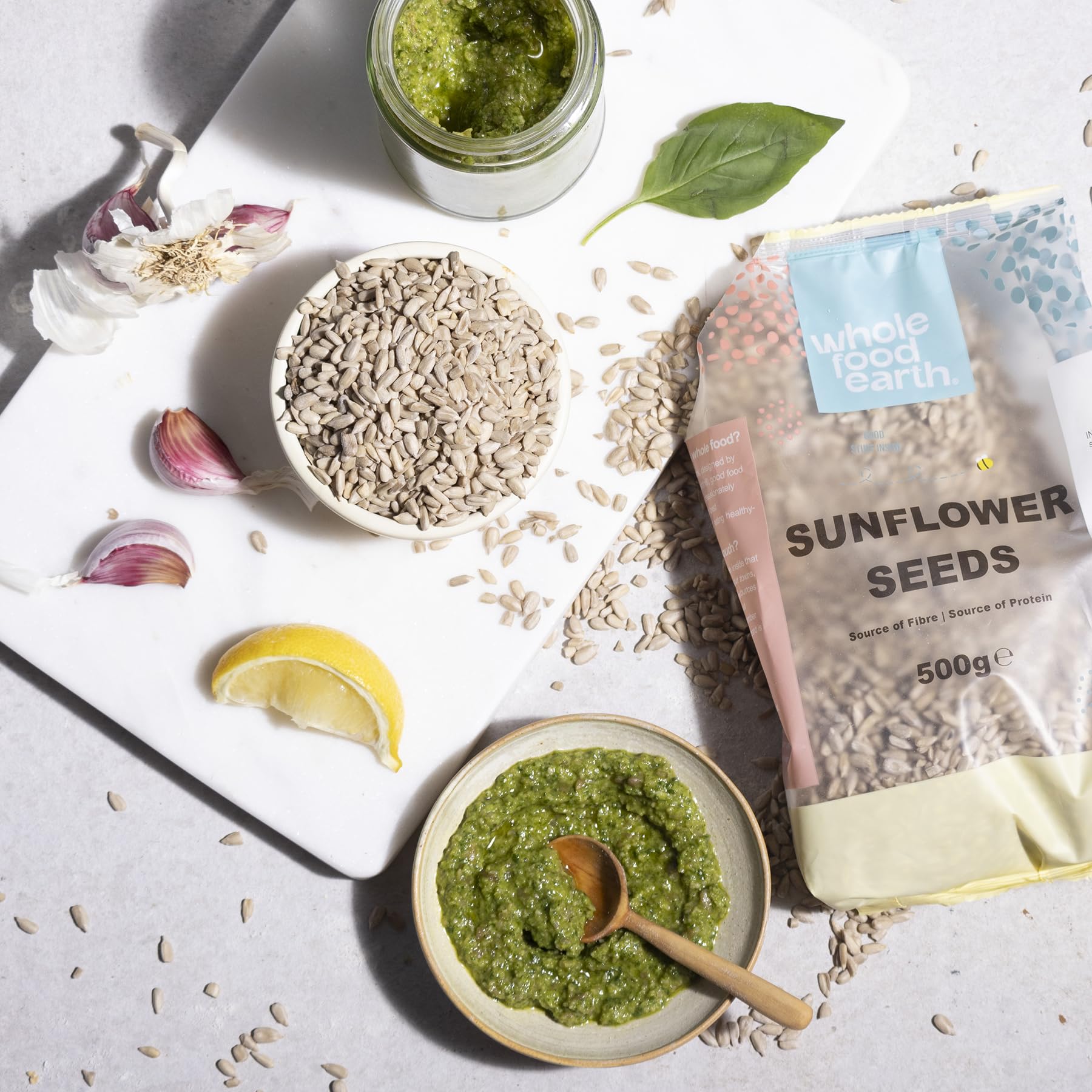 Wholefood Earth Natural Sunflower Seeds - 500g | GMO Free | Source of Fibre & Protein 5