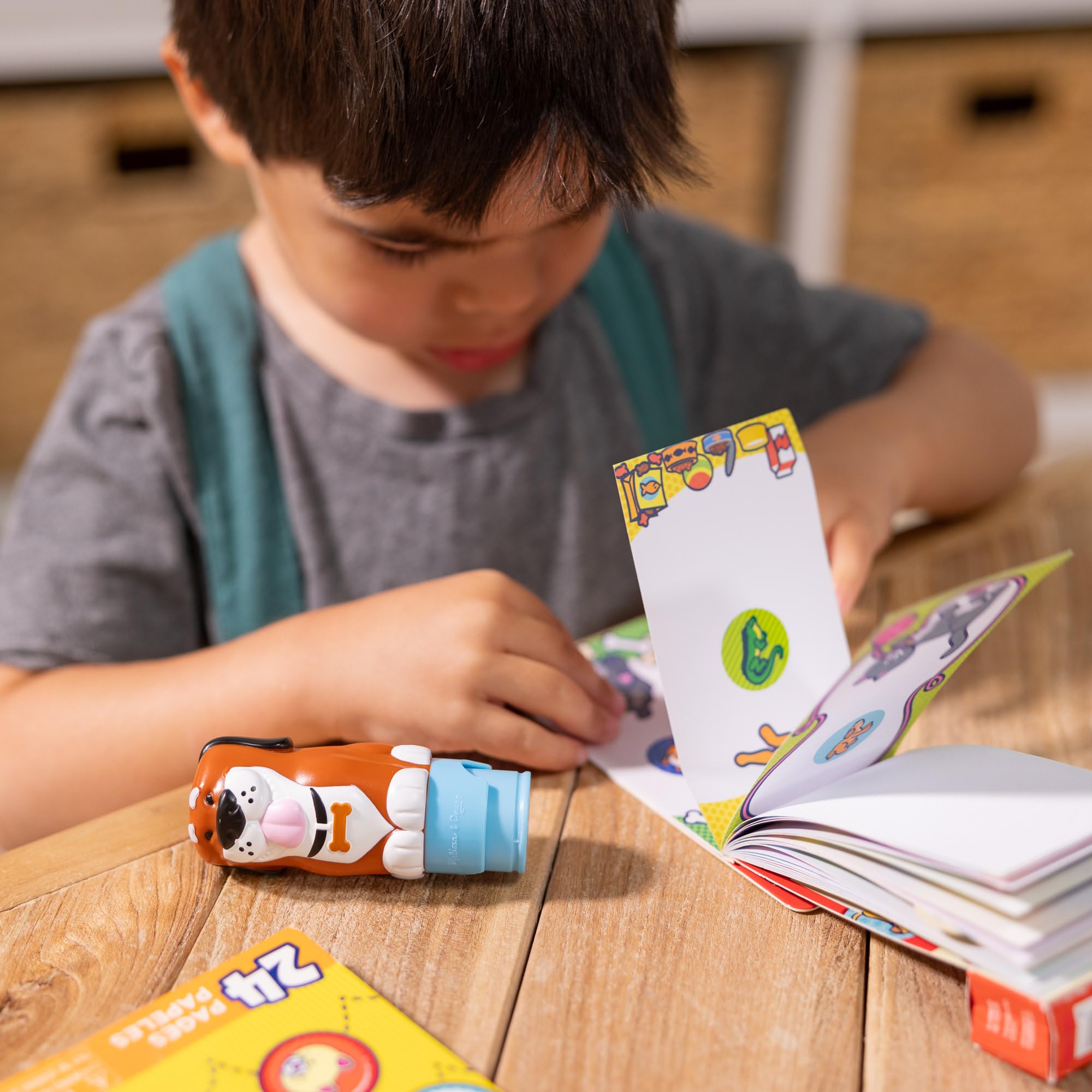 Melissa & Doug Sticker WOW! Dog Bundle with Cocoa Stamper and 500 Stickers | Ages 3+ 7