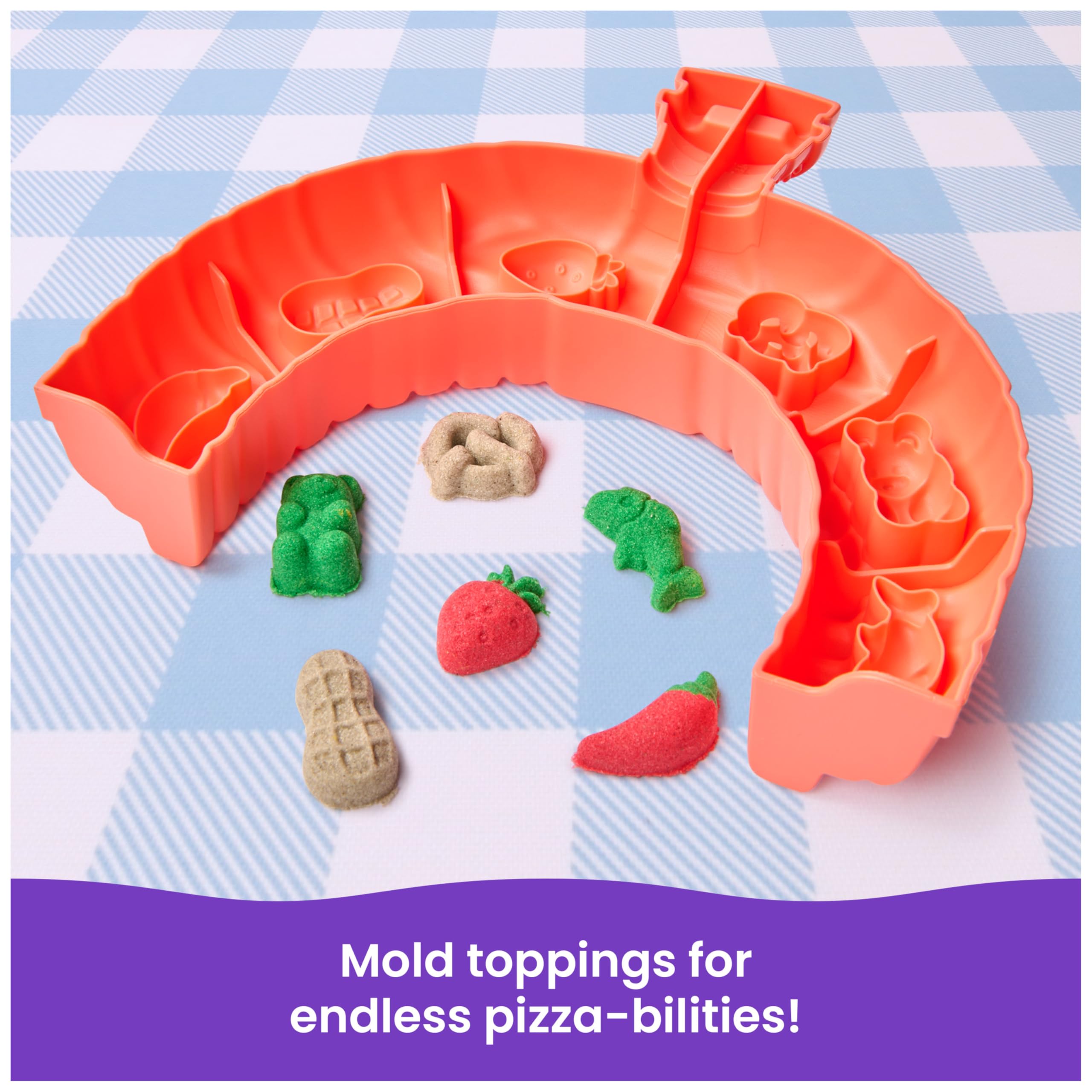 Kinetic Sand SquishPizza Rising Pizza Playset with 452g Play Sand and 5 Tools | Ages 5+ 6