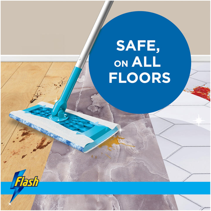 Flash Speedmop Floor Cleaner Starter Kit with Wet Refills – 1 Mop + 6 Cloths