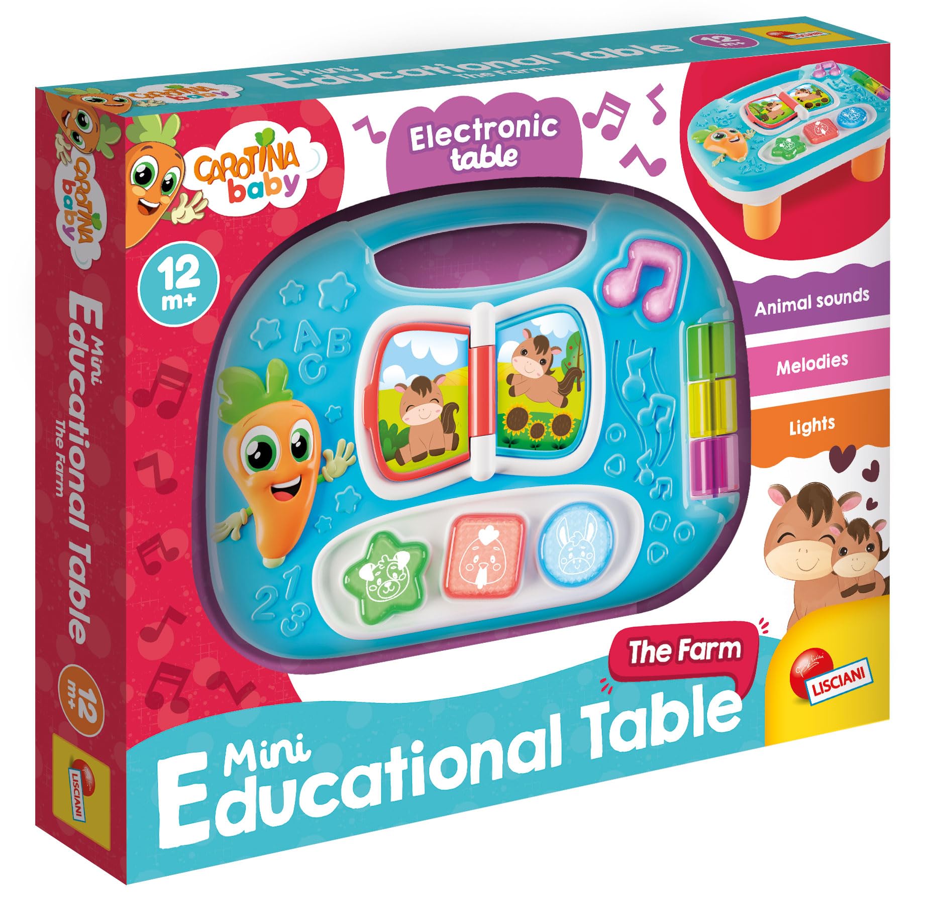Lisciani Carotina Baby - Interactive Musical Farm Trainer for Babies 6 Months and Up