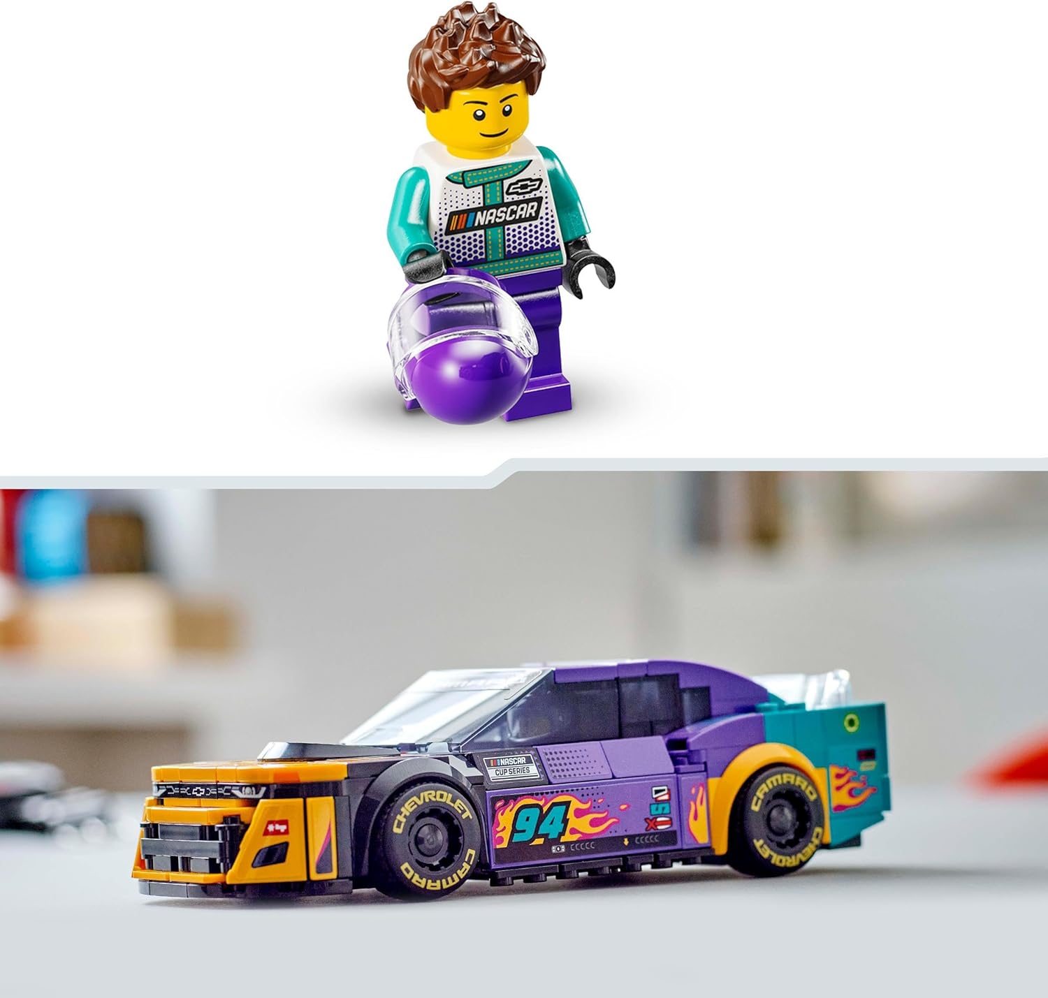 LEGO Speed Champions NASCAR Next Gen Chevrolet Camaro ZL1 Race Car Toy - Building Set for Ages 9+