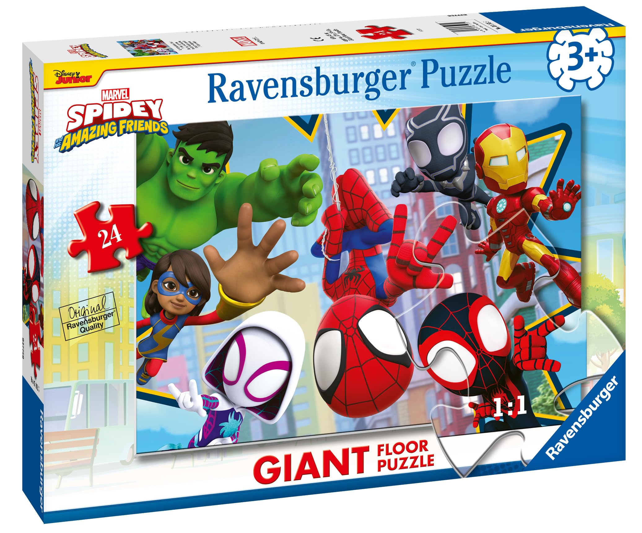 Ravensburger Marvel Spiderman Spidey & His Amazing Friends 24 Piece Giant Floor Puzzle - Ages 3+ | 70 x 50 cm | Unisex Children 7