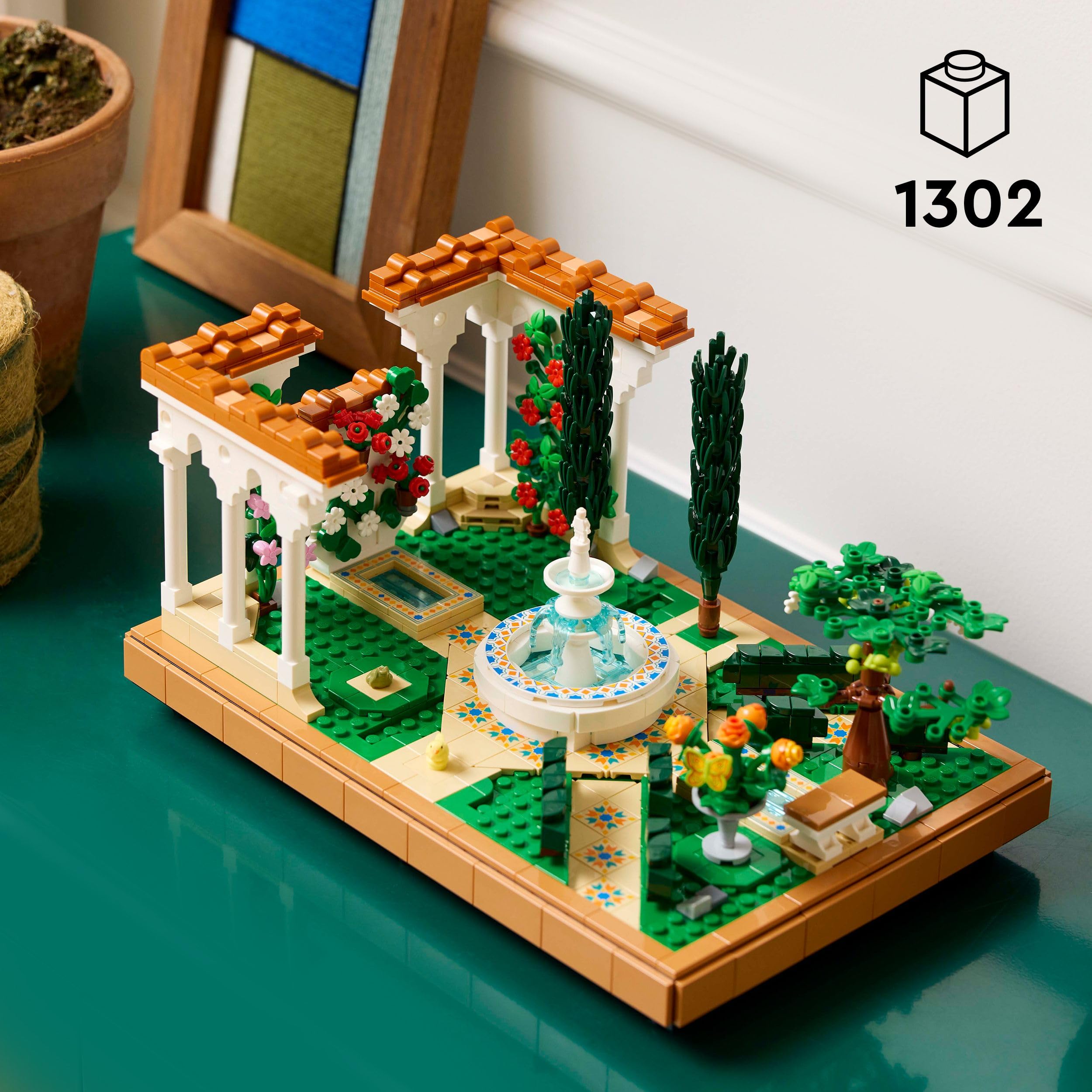 LEGO Icons Fountain Garden Building Set - 1302-Piece Decor Model for Adults 2