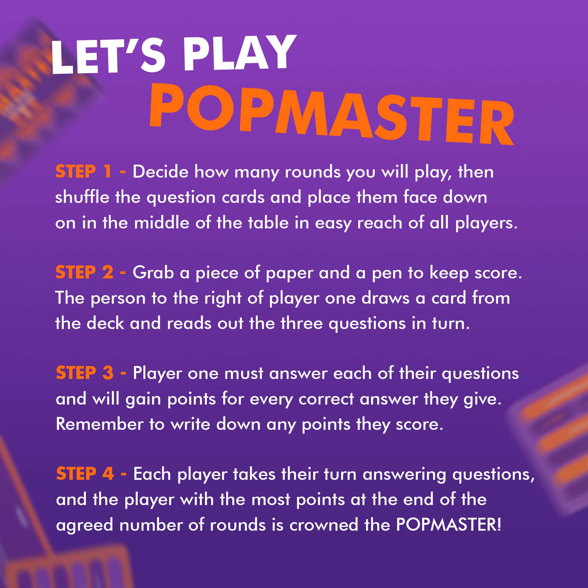 Ginger Fox PopMaster BBC Radio 2 Quiz Card Game | 2+ Players | Ages 14+ 7