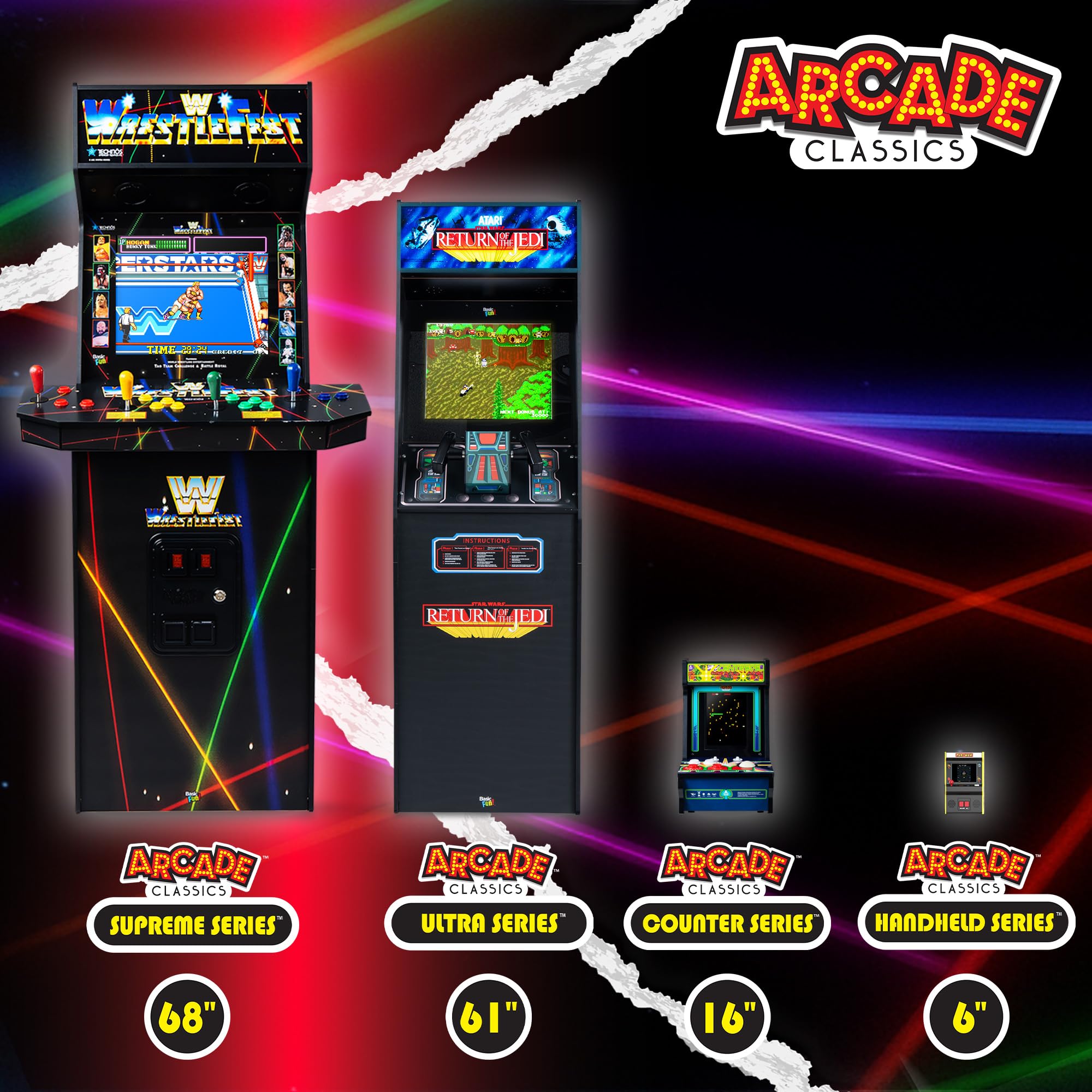 Arcade Classics Mini WWE – Retro Handheld Game with Joystick, Full-Color Display 16