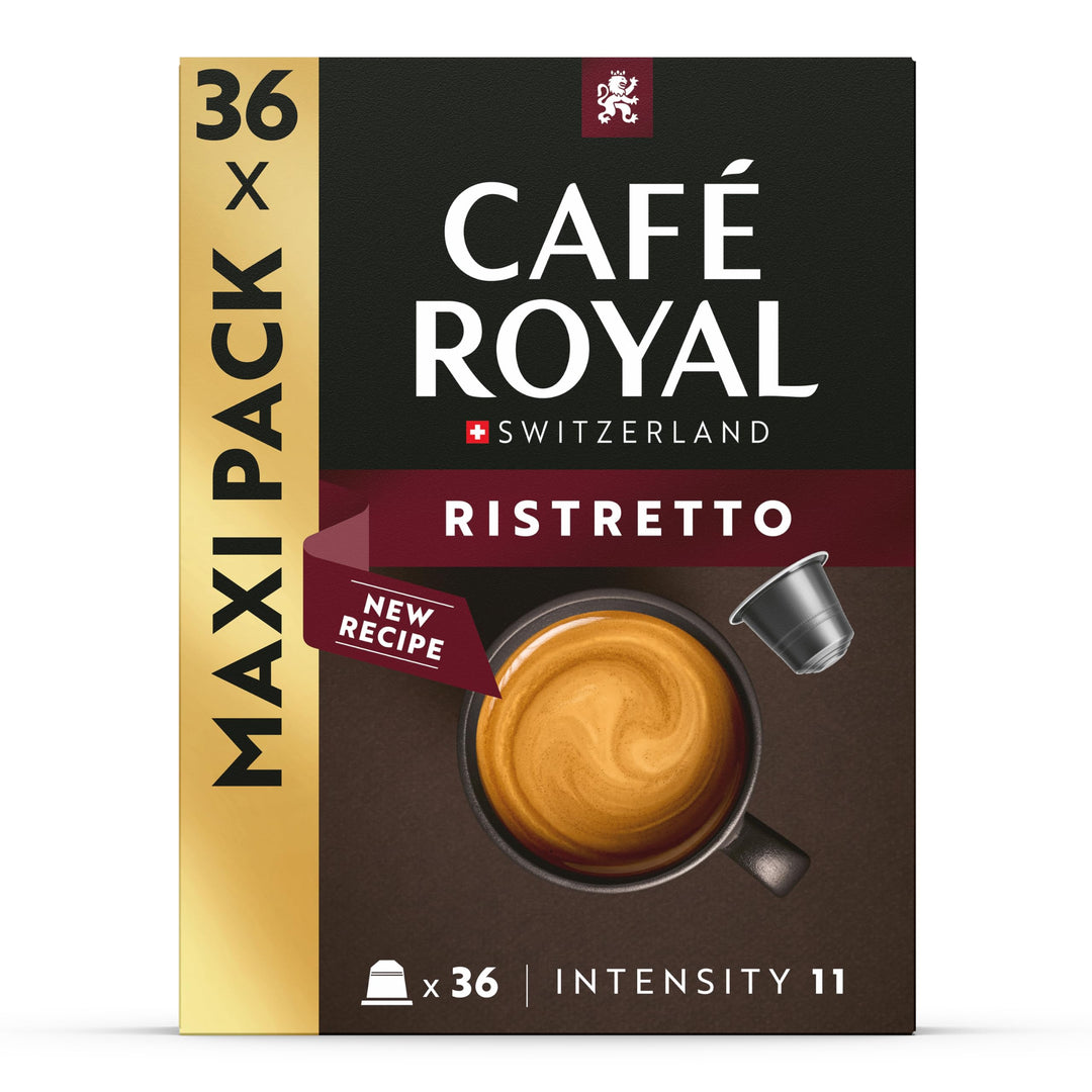 Café Royal - Ristretto Coffee Capsules for Nespresso, 36-Pack, 100% Arabica, Intensity 11