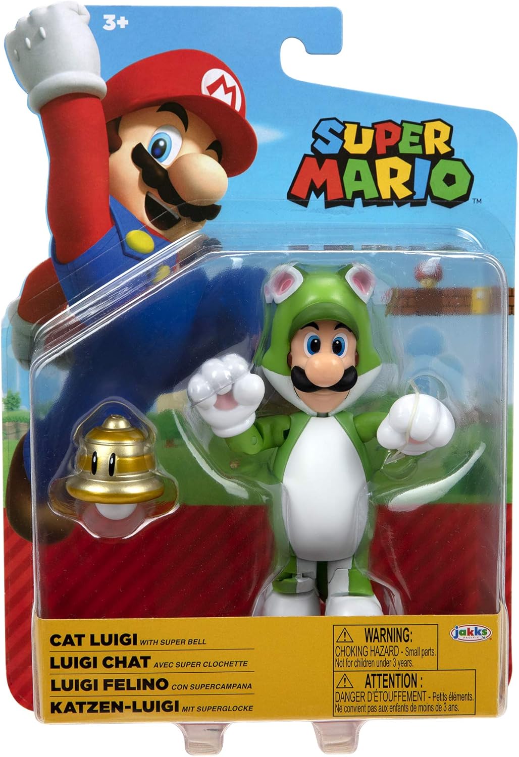 Super Mario - Nintendo Switch Cat Luigi Collectible Action Figure (2023)