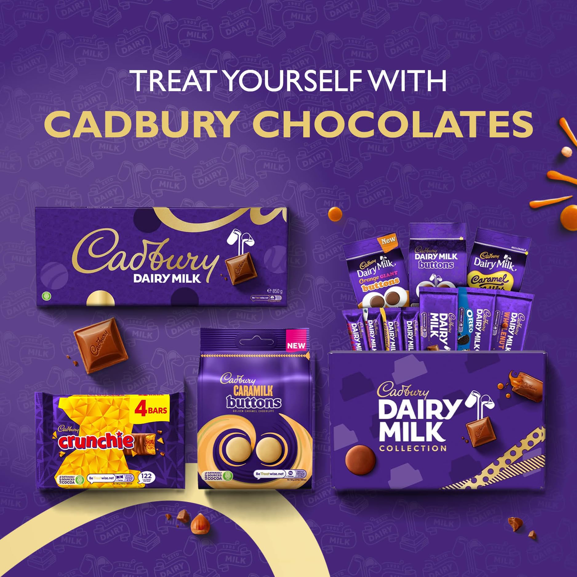 Cadbury Dairy Milk Chocolate Giant Buttons Bag - Creamy Milk Chocolate Snack | 40g Bag (Pack of 36) 6