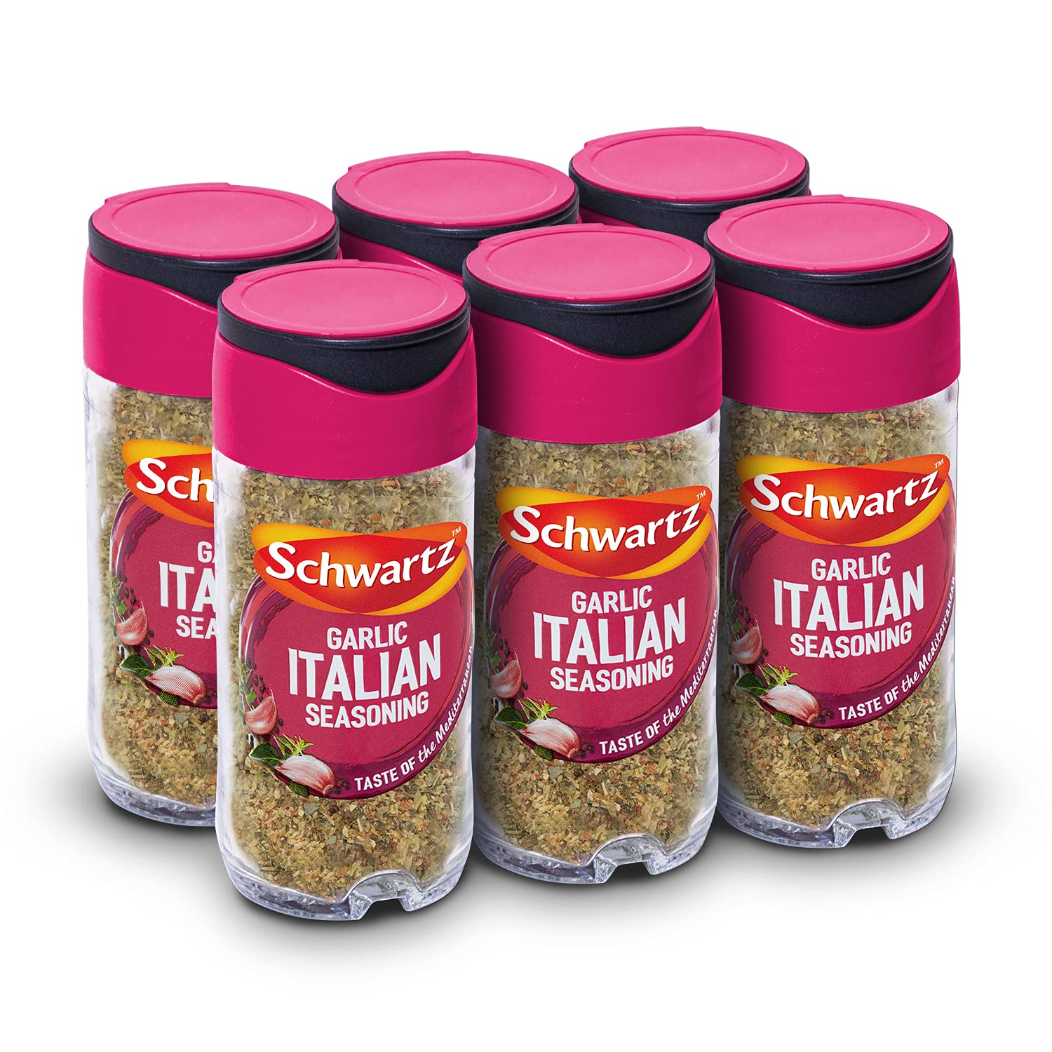 Schwartz Garlic Italian Seasoning Powder - 43g Jar, Pack of 6 | Mediterranean Taste
