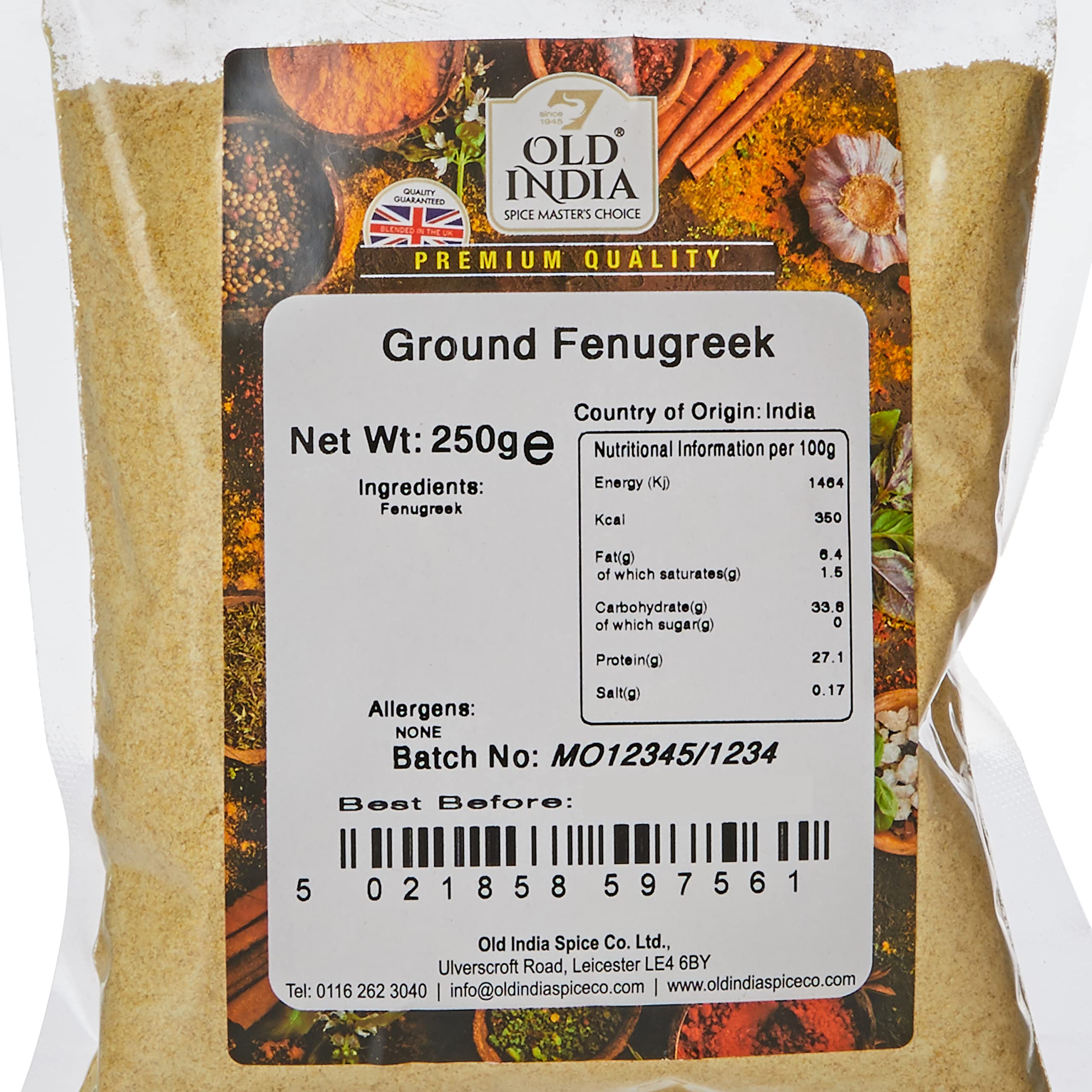 Old India Ground Fenugreek - 100% Natural Spice | 250g Pack 2