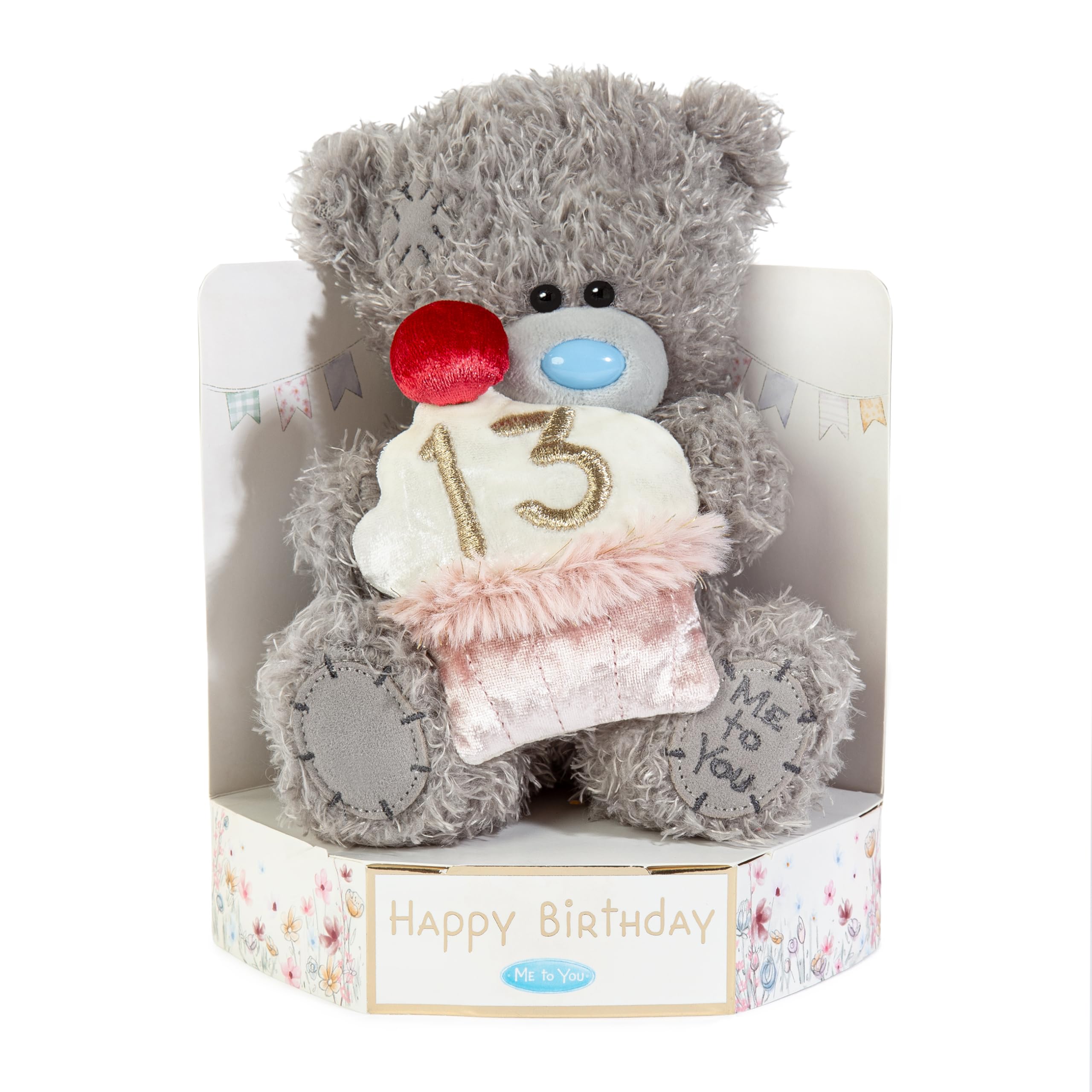 Me To You Tatty Teddy - 15cm 13th Birthday Plush Bear | Soft Polyester | Grey