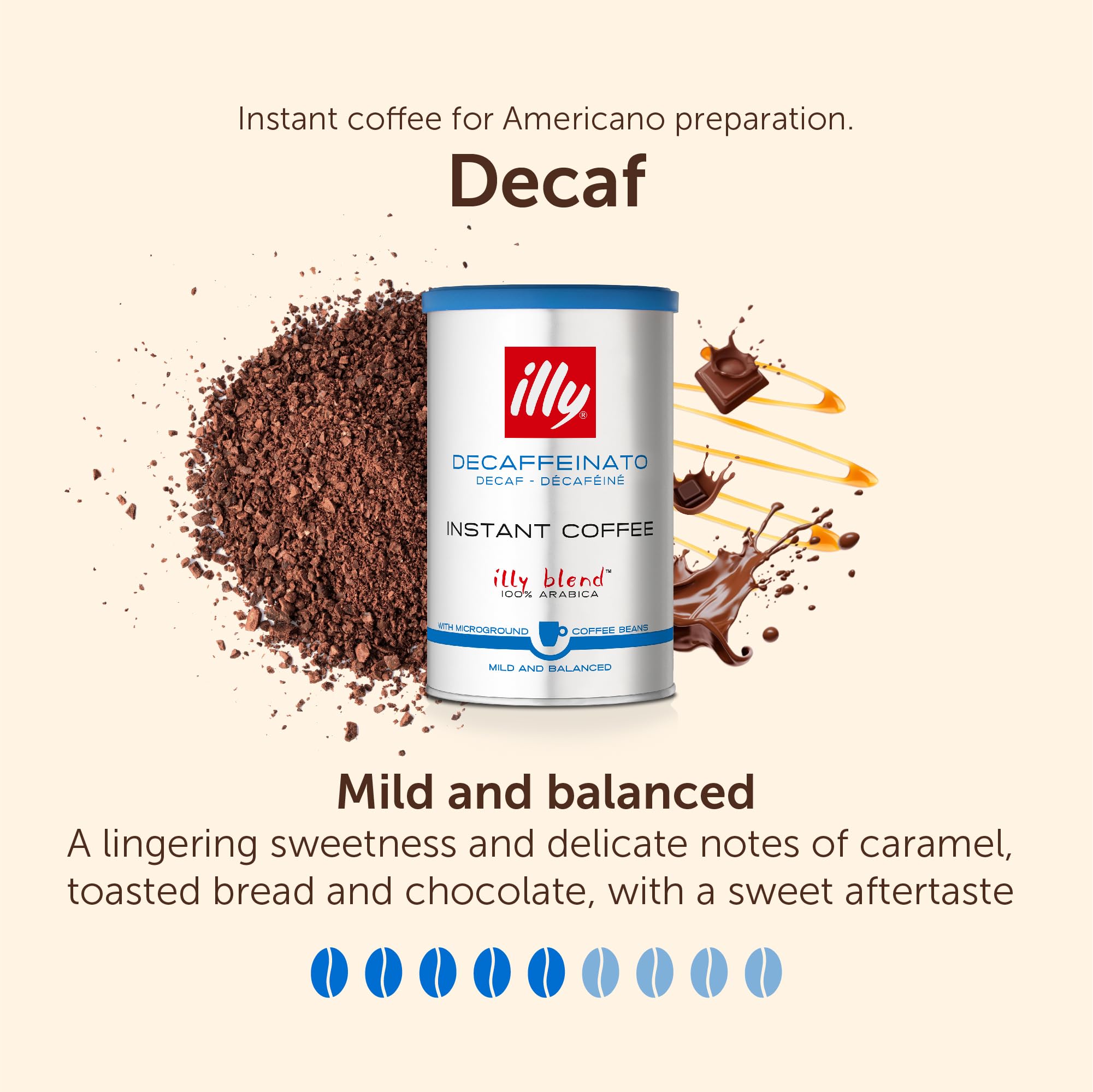 illy Decaffeinated Instant Coffee, Medium Roast, 100% Arabica, 6 x 95g 7