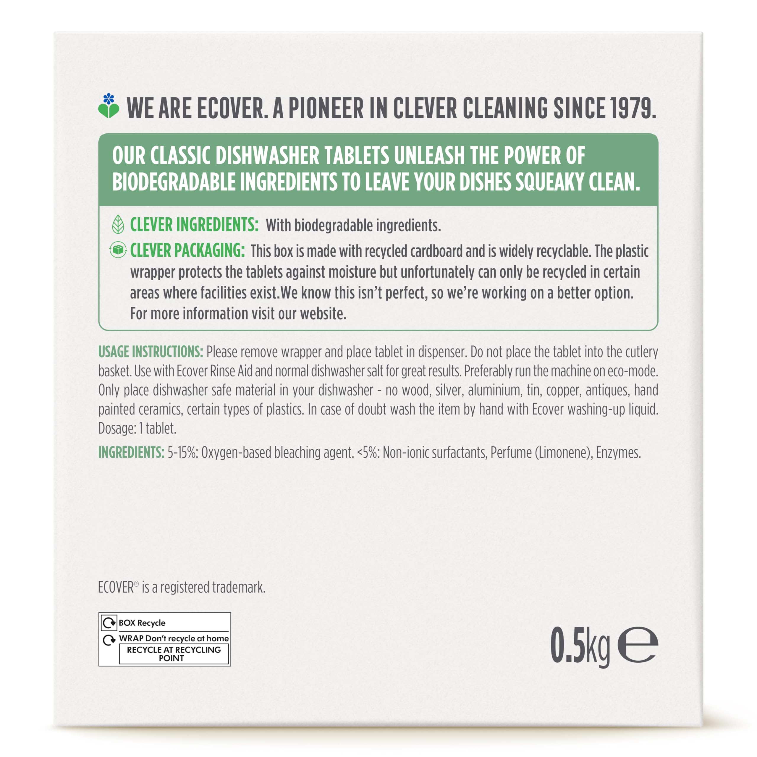 Ecover - Classic Dishwasher Tablets 0.5 kg 8