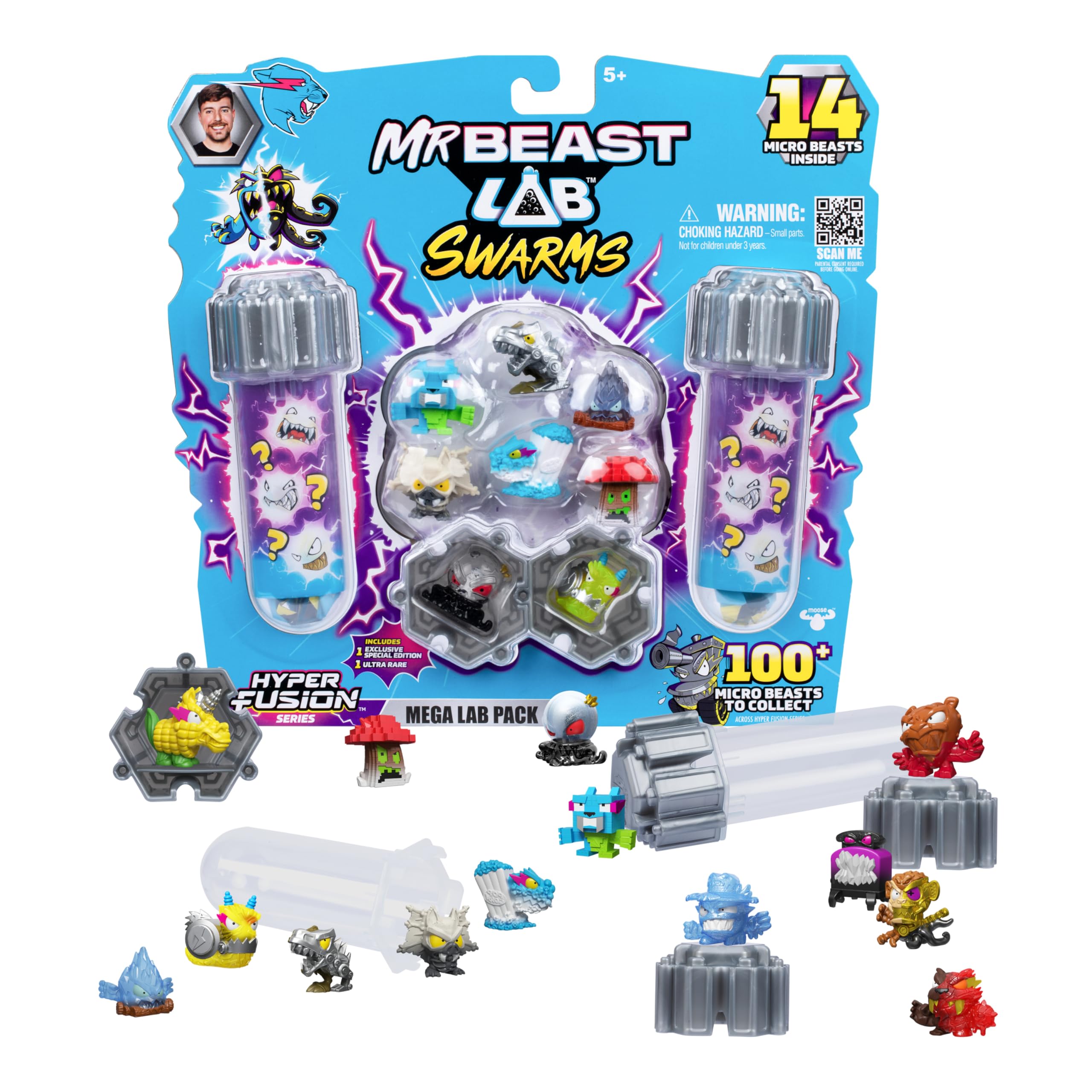 MRBEAST LAB Hyper Fusion Series Avalanche Globe Collectibles - 1 Inch Figures | Ages 5+