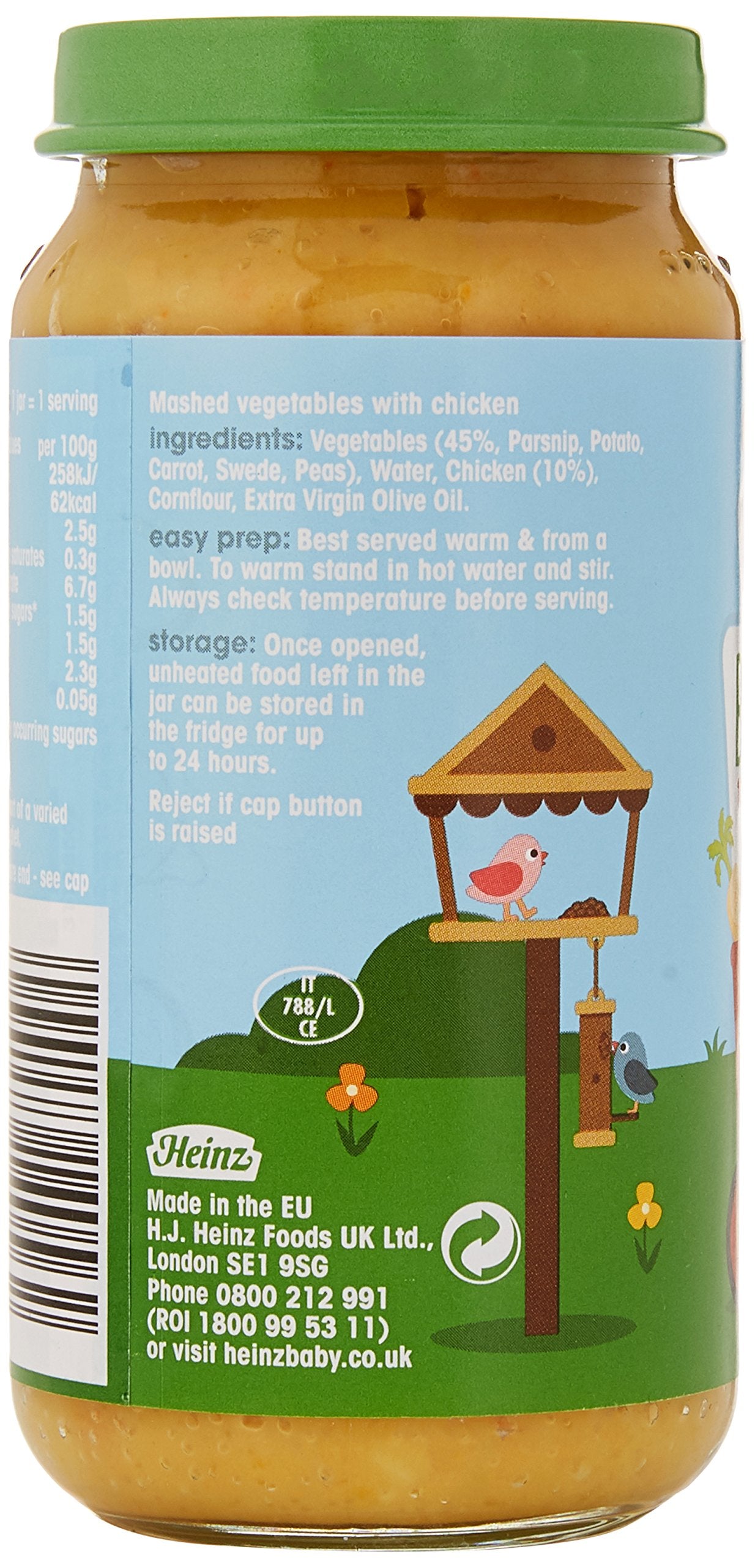 Heinz Mum's Own Sunday Chicken Dinner Baby Meal - 100% Natural Ingredients | 7+ Months | 200g Pack of 6