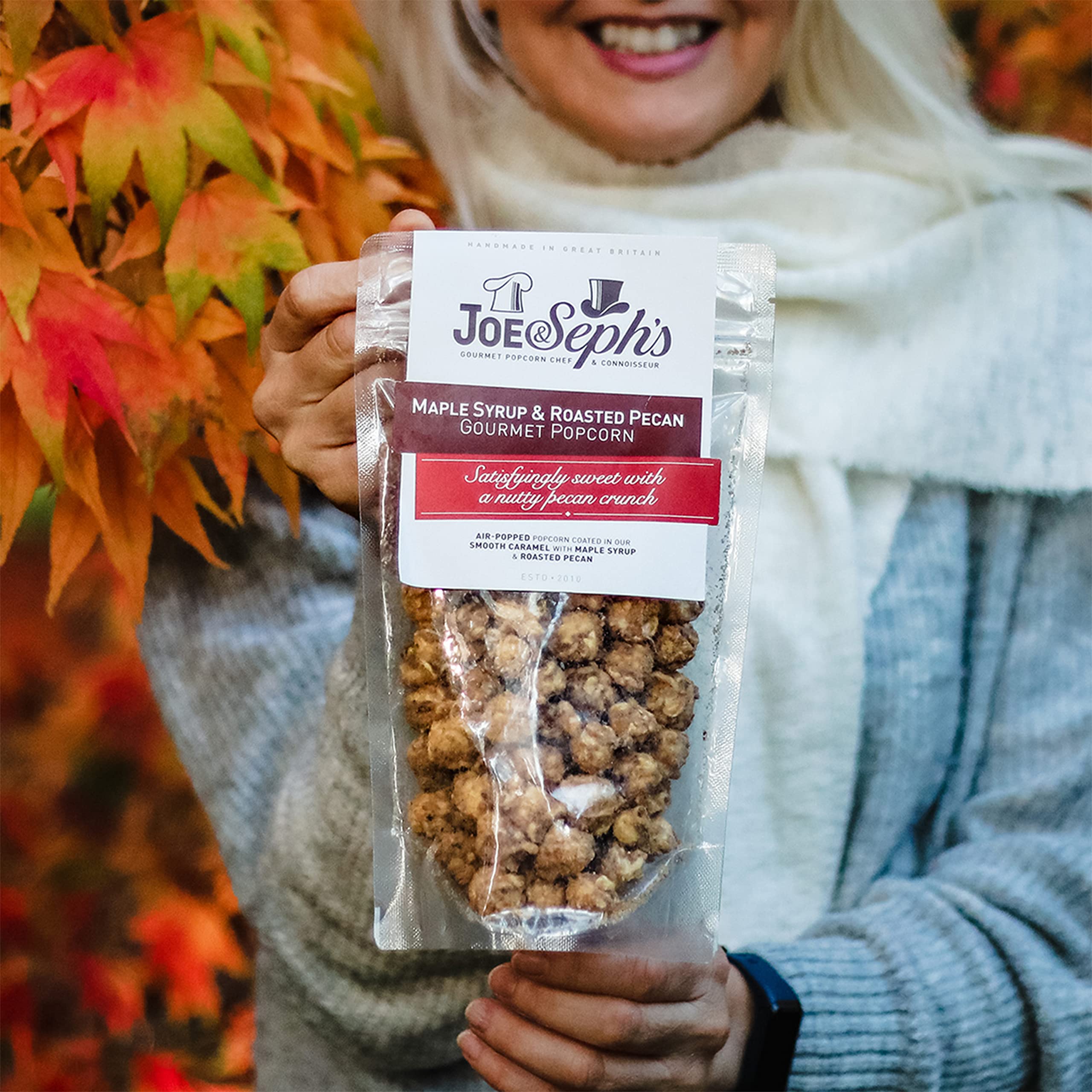 Joe & Seph's Maple Syrup & Roasted Pecan Gourmet Popcorn - 80g Air-Popped Snack | Gluten Free 2