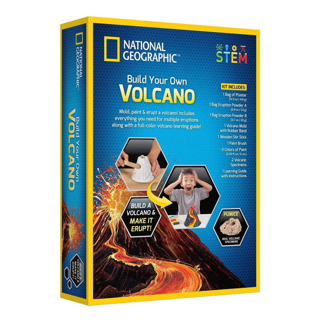 National Geographic Make Your Own Volcano Kit - Erupting Volcano Science Experiment Set for Kids 8+