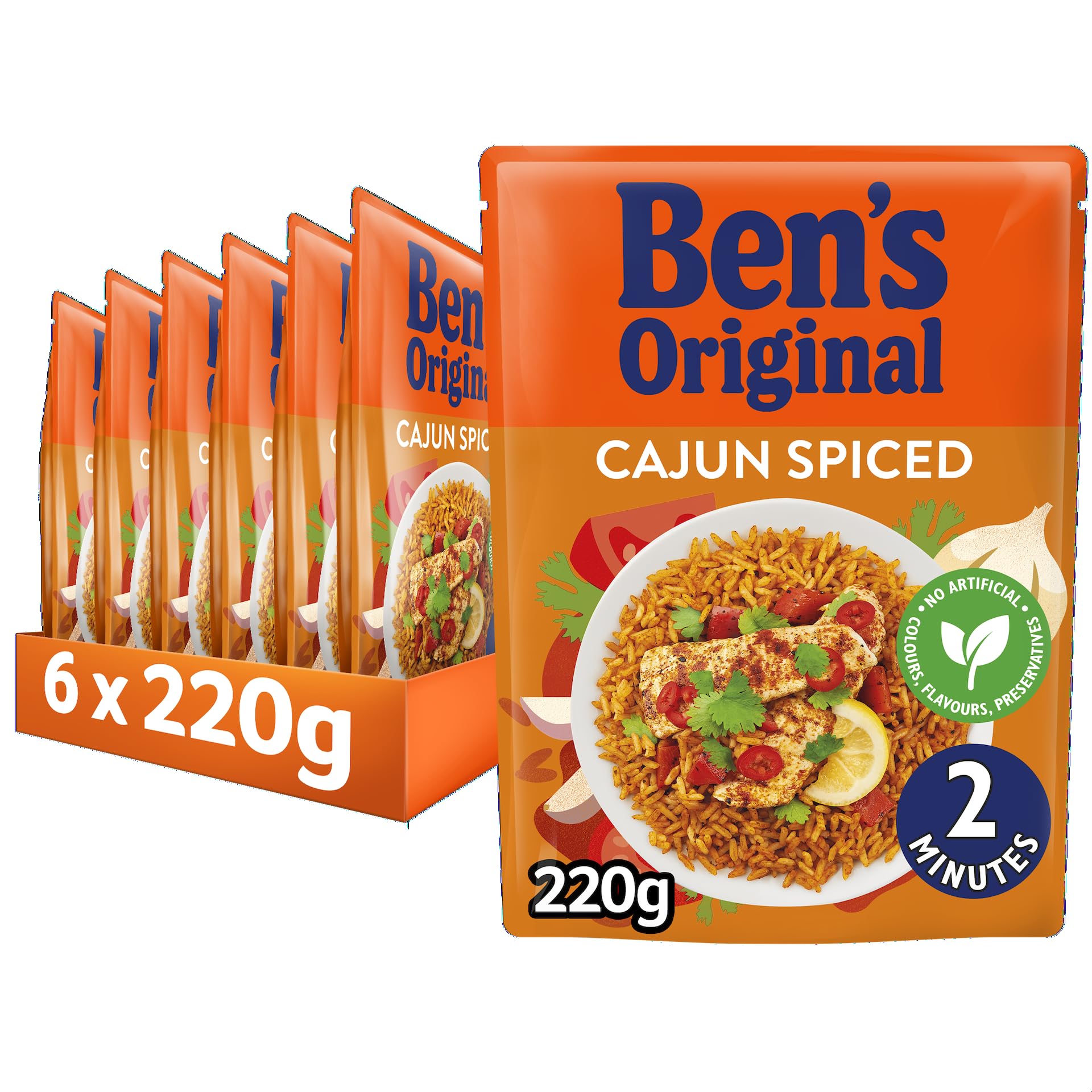 Ben's Original - Cajun Spiced Microwave Rice 6 x 220g 1