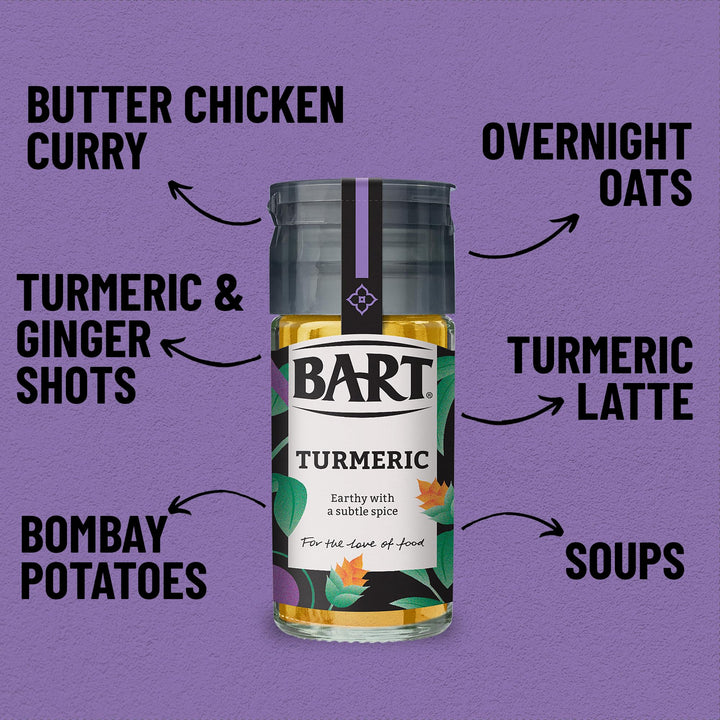 BART Essential Spices Bundle - 6-Piece Spice Set with Chilli Flakes, Turmeric, Cumin, Cinnamon, Paprika & Mixed Spice
