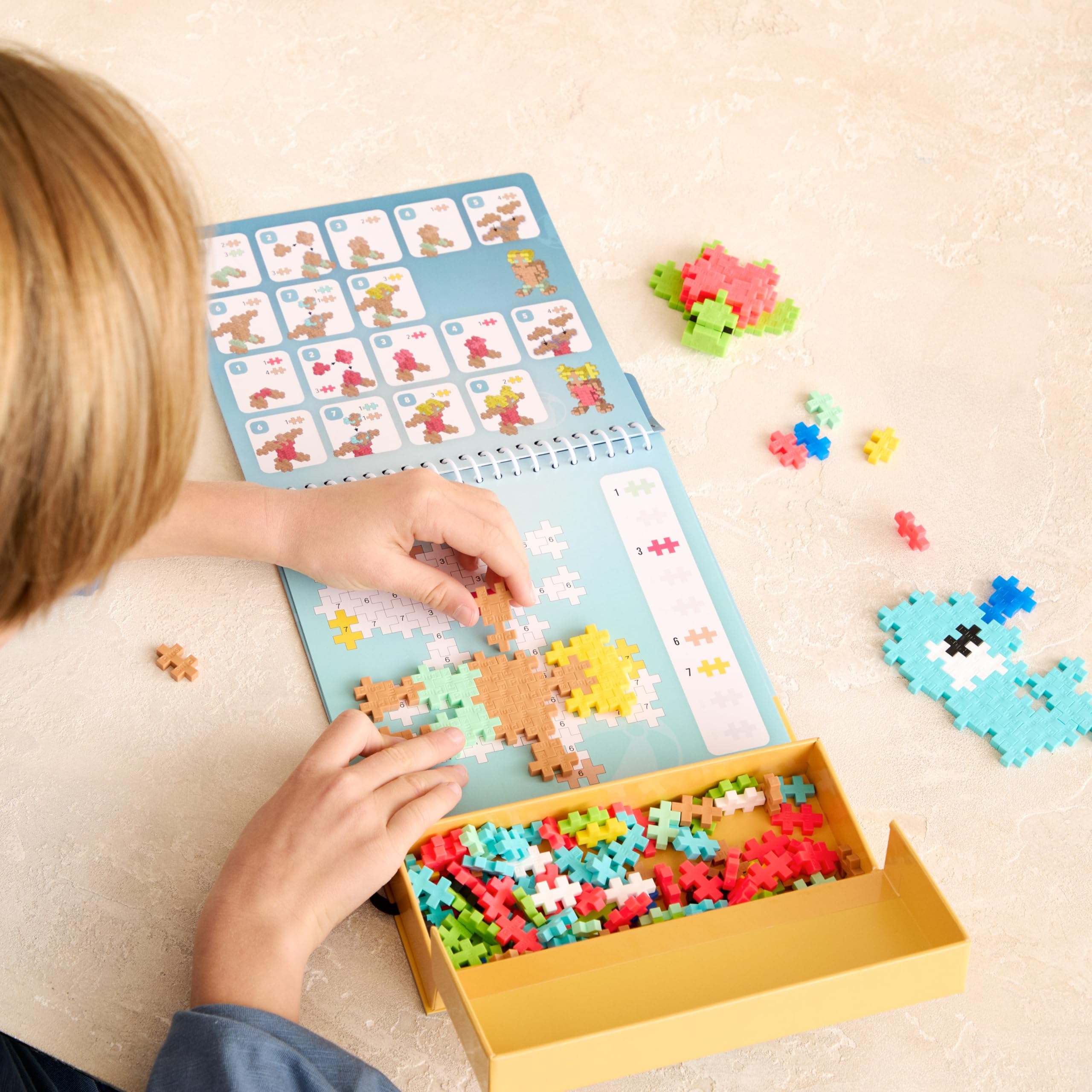 PLUS PLUS Ocean and Marine Animals Activity Block - 125 Pieces | Ages 5-12 | Portable Travel Toy