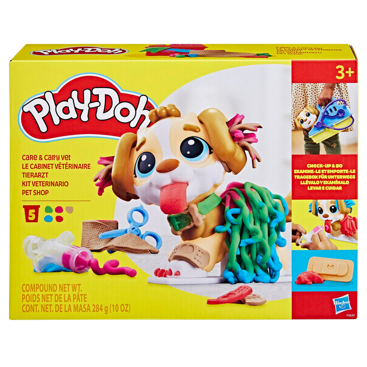 Play-Doh Care 'n Carry Vet Playset - Pretend Play Veterinarian Kit for Kids 3+