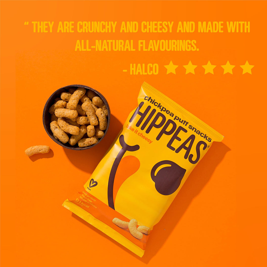 Hippeas Take It Cheesy Chickpea Puffs Vegan Crisps Multipack | 25 x 15g