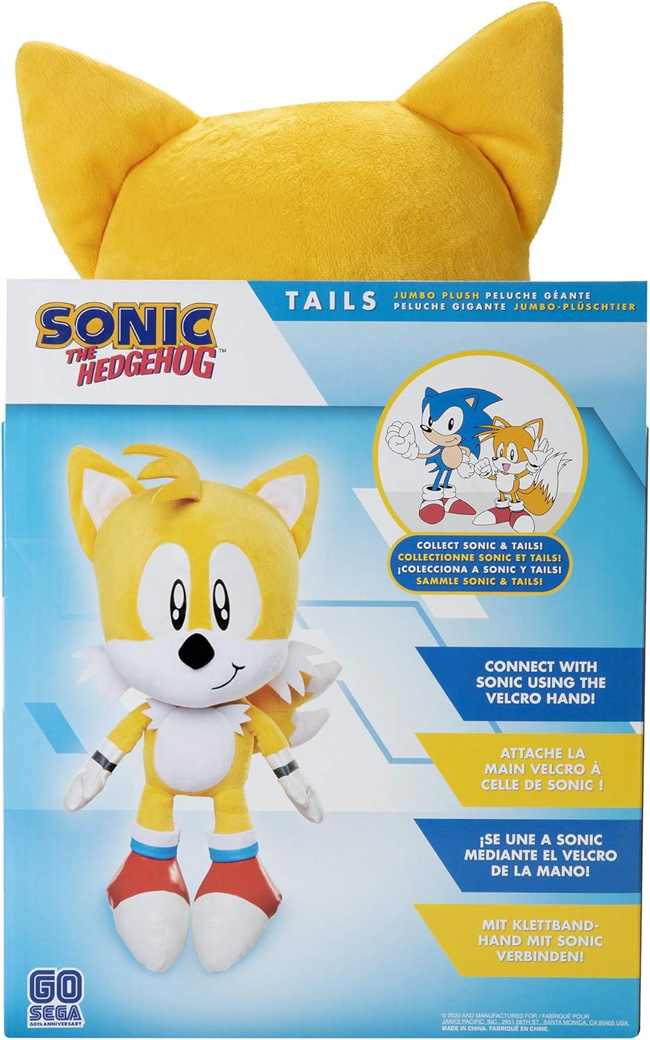 Sonic The Hedgehog Tails Jumbo Plush (2023) - 28" Premium Soft Plush Toy