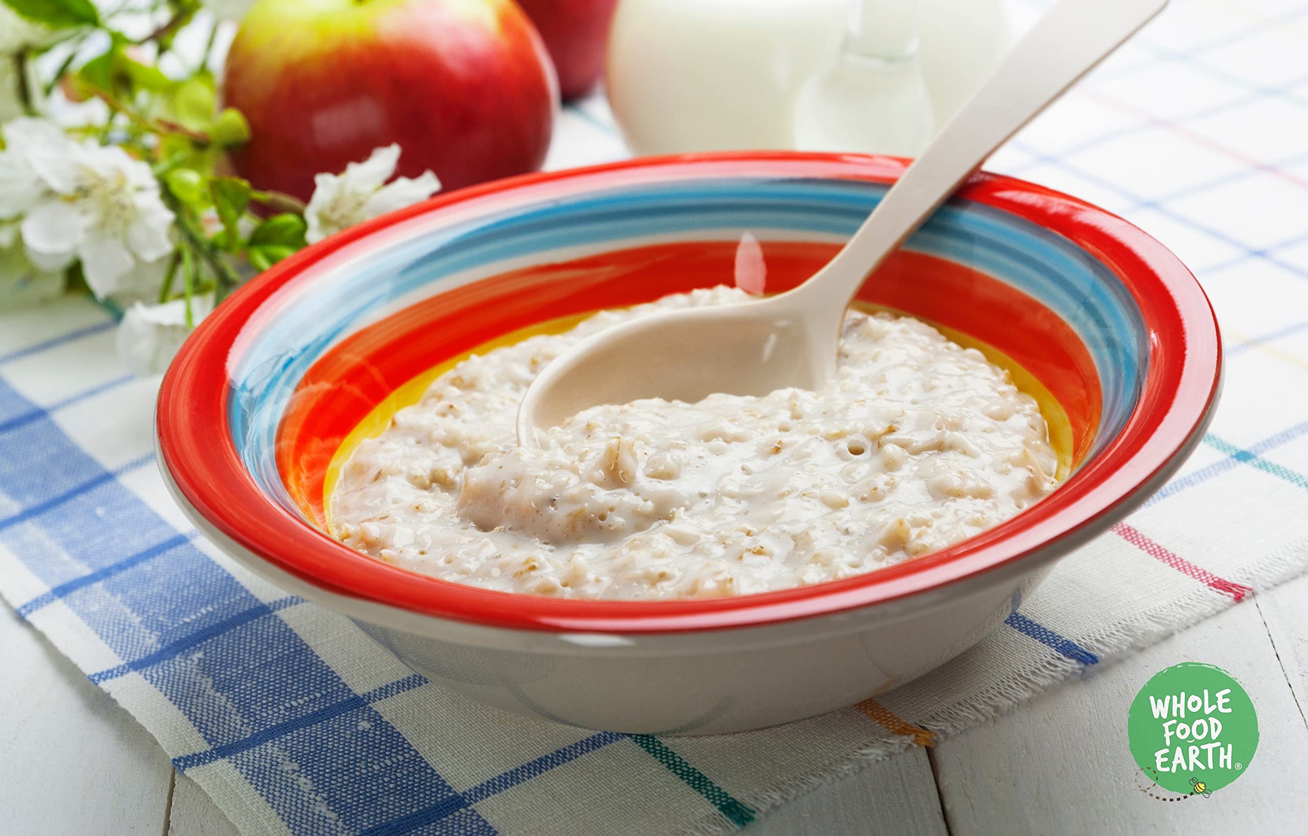 Wholefood Earth Oatmeal Medium Stabilised 1 kg | GMO Free | High Fibre 4