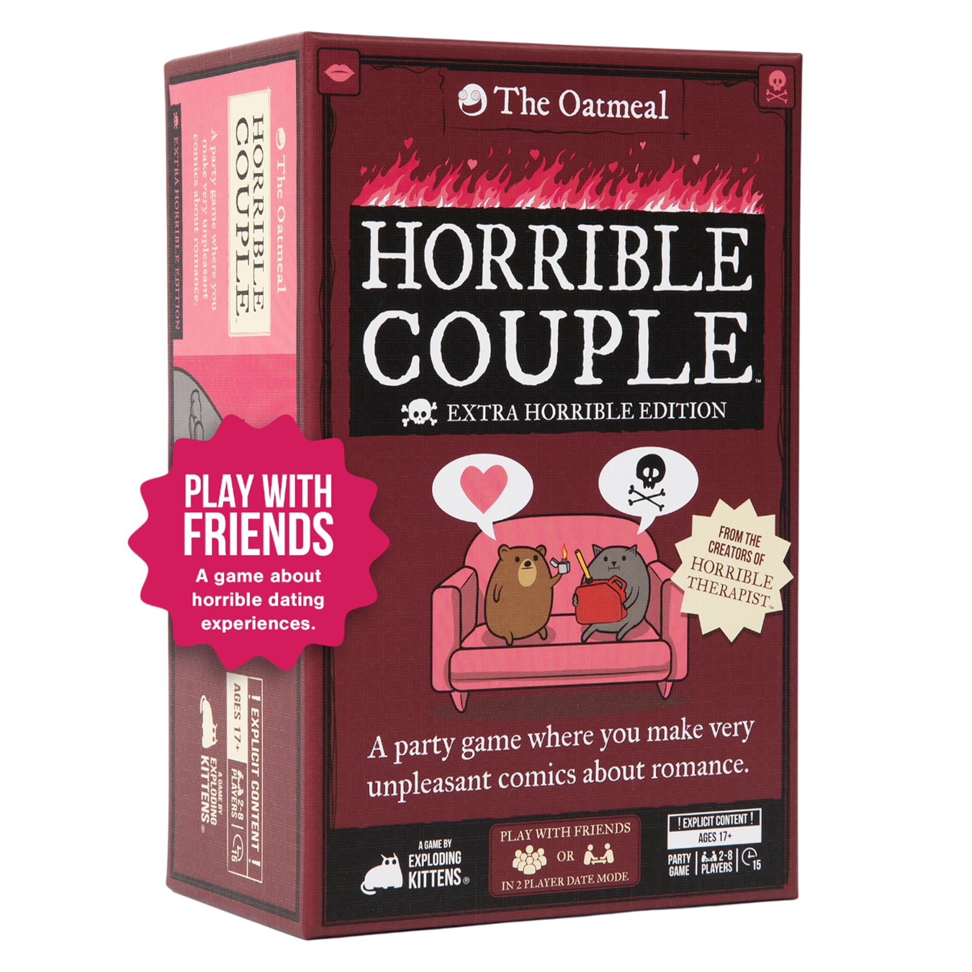 Exploding Kittens Horrible Couple – Extra Horrible Edition Party Card Game | 2-8 Players | Ages 17+ 1