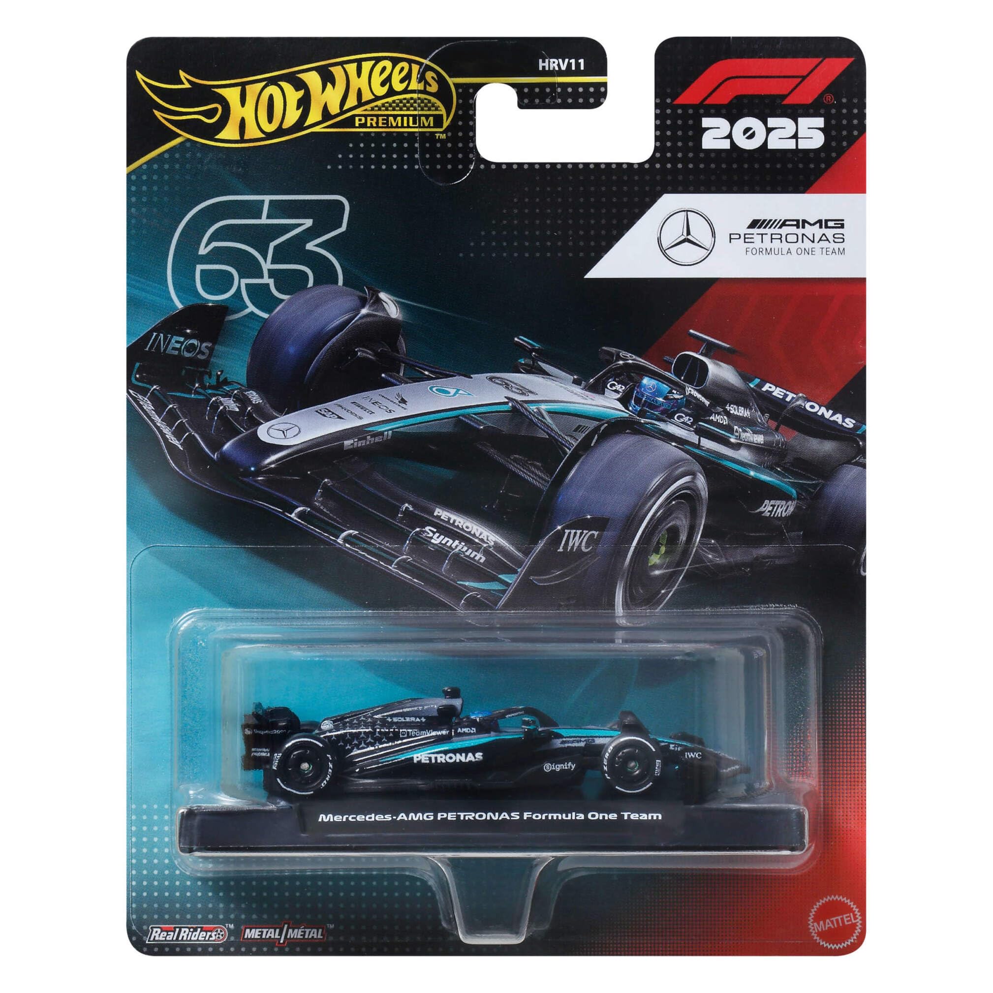 Hot Wheels Formula 1 Mercedes-Benz George Russell #63 Die-Cast Car | 1:64 Scale | Metal/Metal Body 5