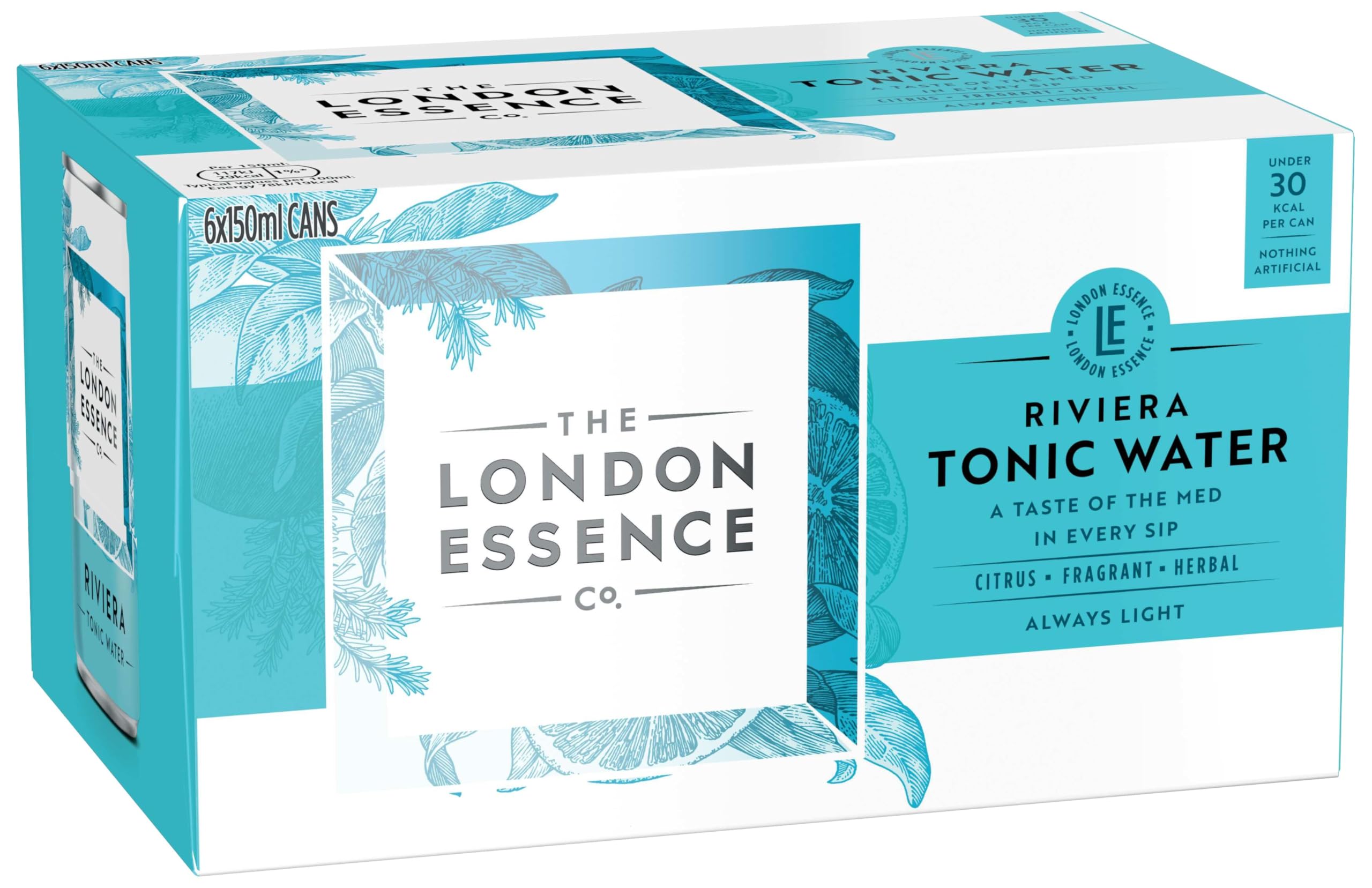 THE LONDON ESSENCE CO. Riviera Tonic Water - Citrus & Rosemary Essence | 900 ml