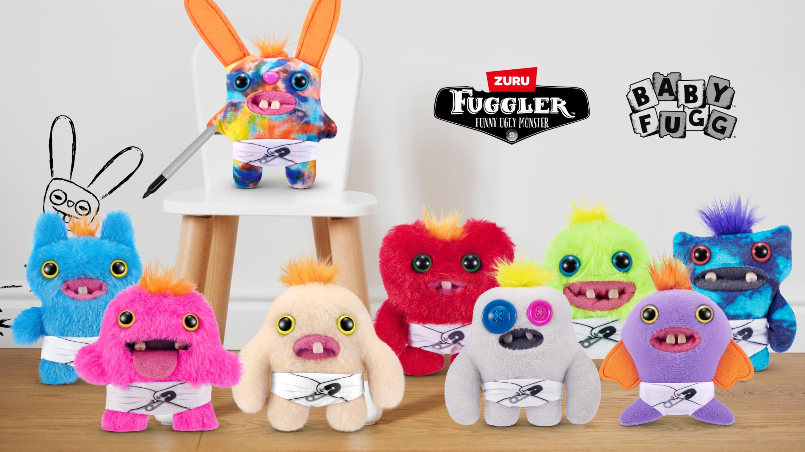 Fuggler Baby Fugg Series 3 by ZURU - 3.5" Funny Ugly Monster Plush Collectible 7