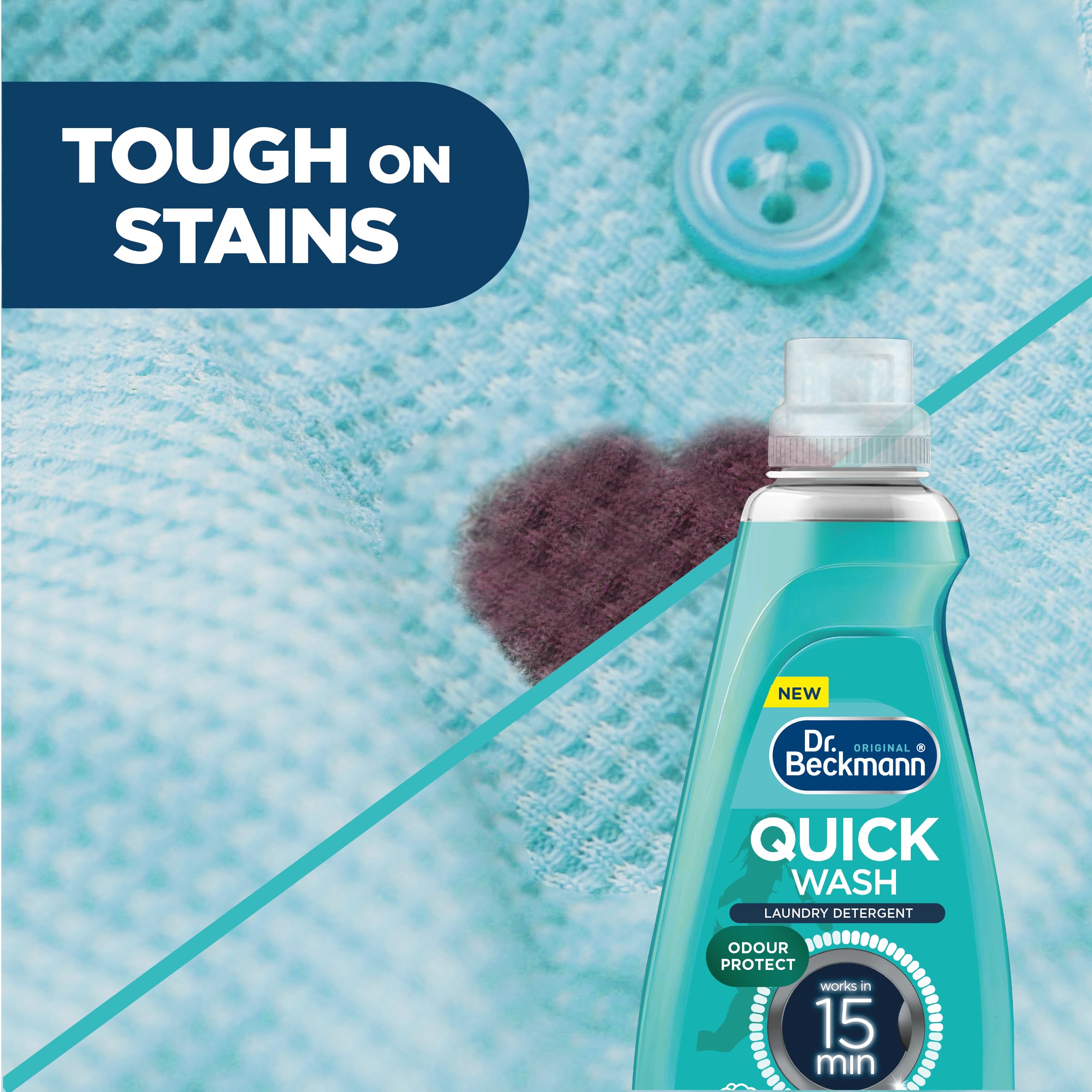 Dr. Beckmann Quick Wash Odour Protect Liquid Detergent - 1.62L | Fast Acting 15 Min Clean | Prevents Discoloration 4