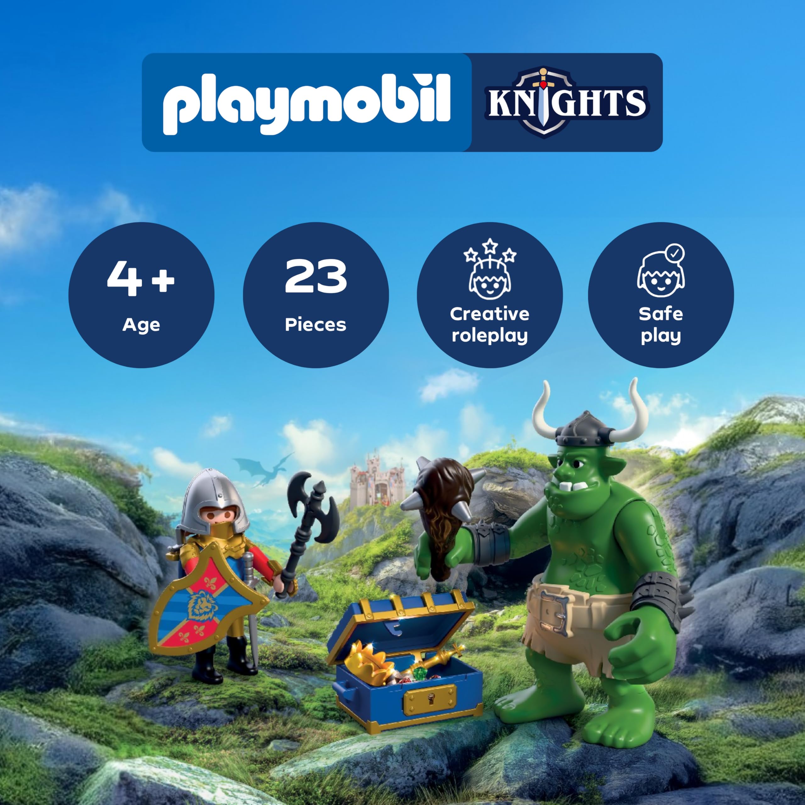 Playmobil Troll with Lion Knight Treasure | Figure Set | Model 72116