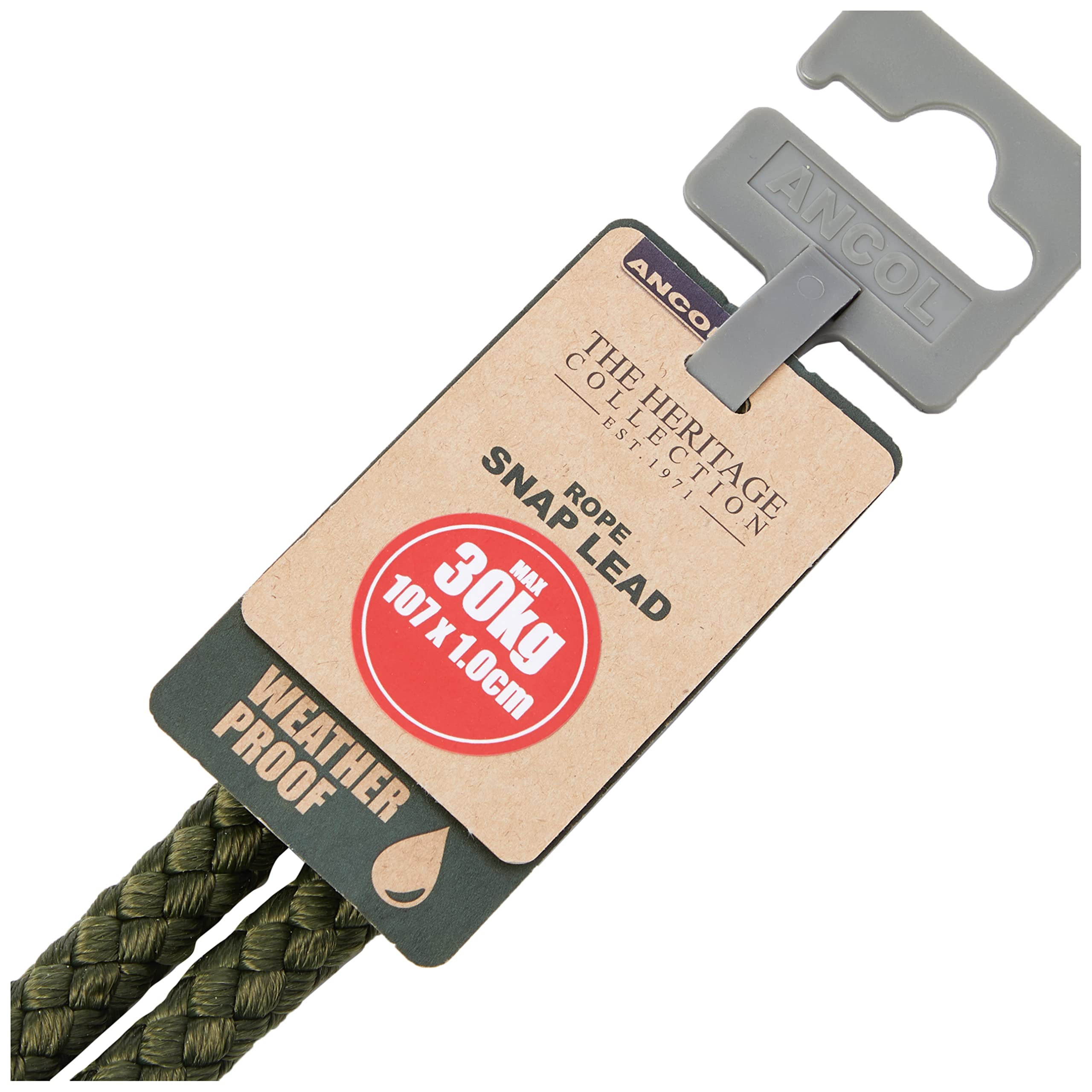 Ancol Heritage Nylon Rope Dog Lead - Green | 1.07m x 10mm | Max 30kg 3