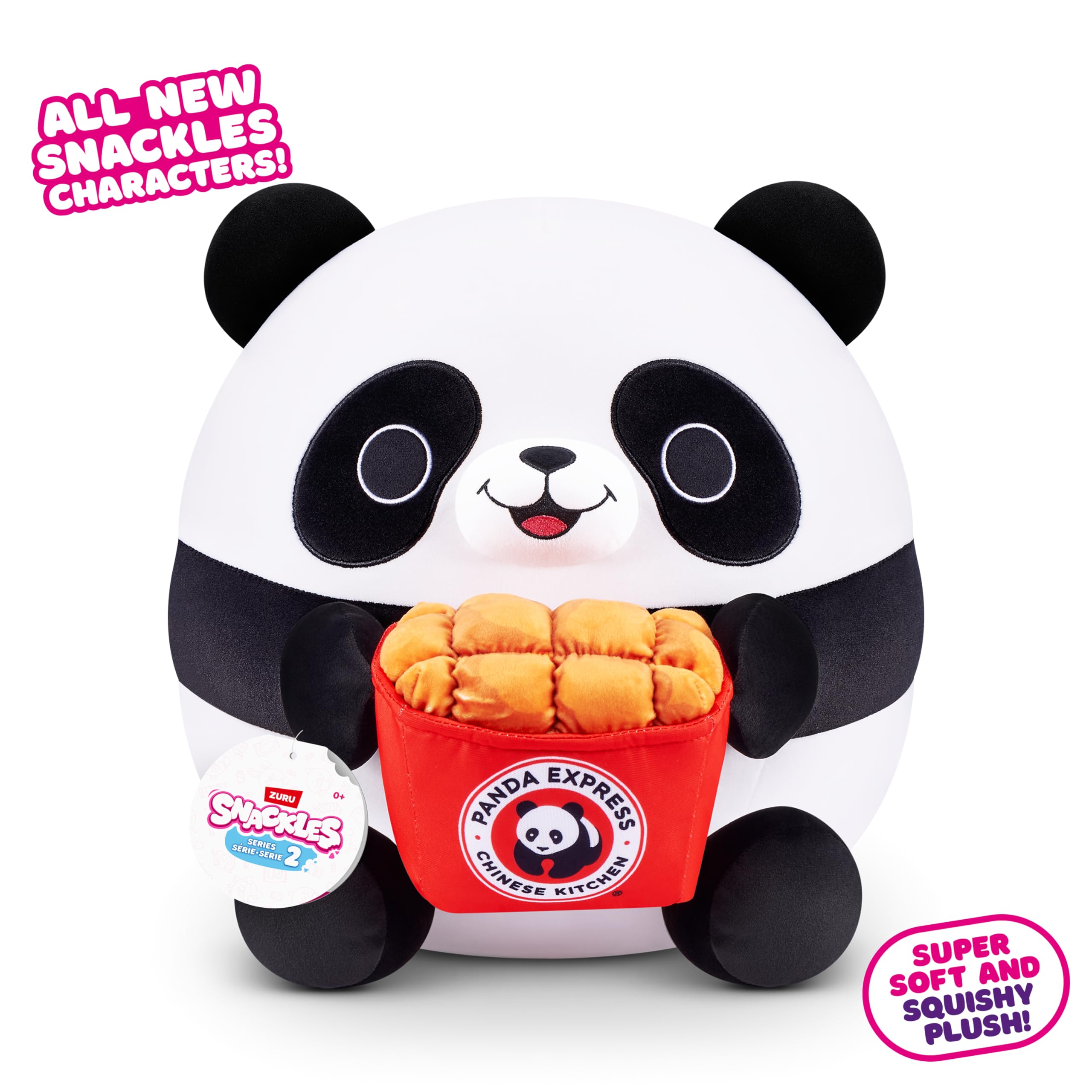 Snackles Snack Swap Panda 35 cm Cuddly Soft Doll by ZURU | Panda Express Orange Chicken Color | Unisex