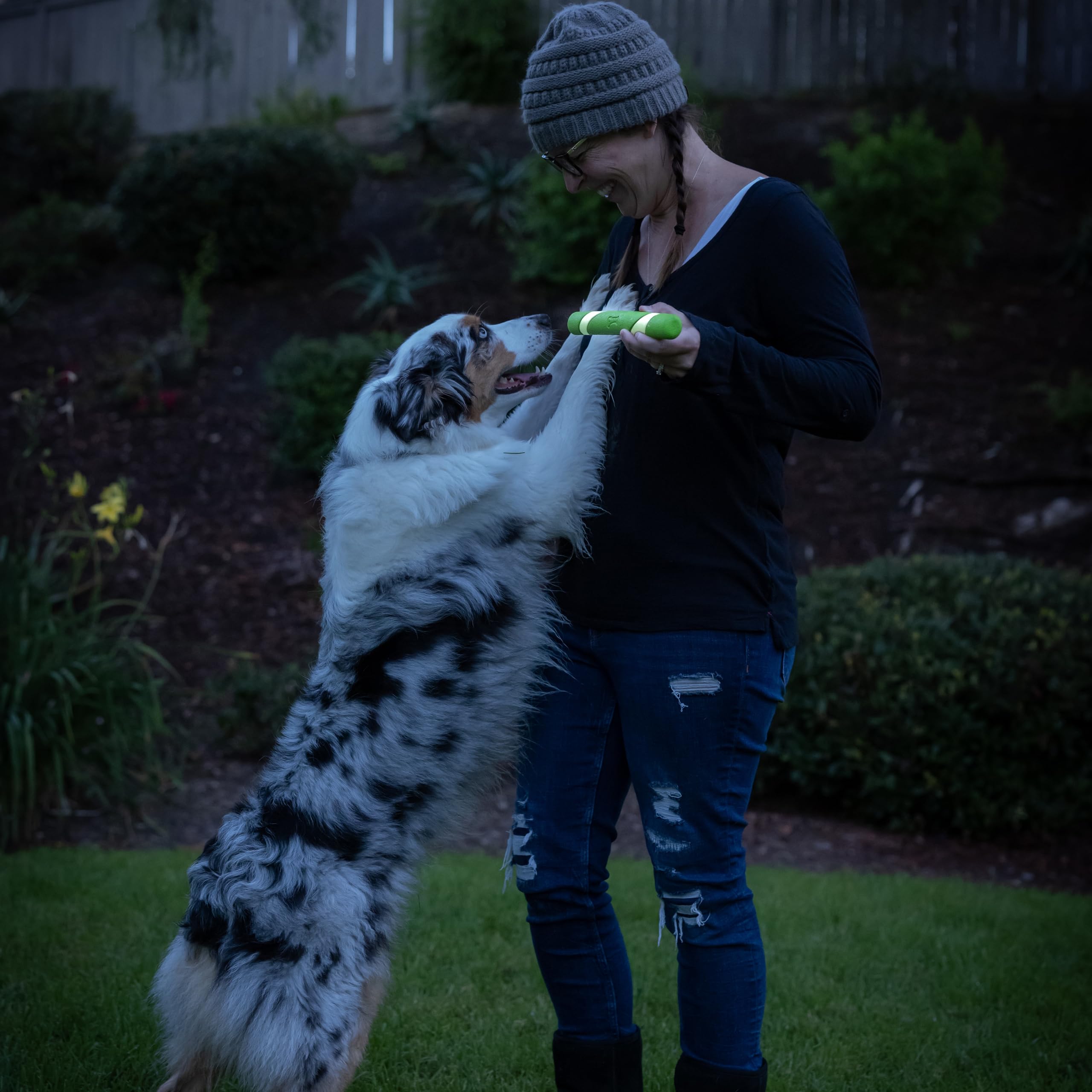 Chuckit! Max Glow Ultra Fetch Stick - Glow in the Dark Durable Rubber Dog Toy | 28cm 4