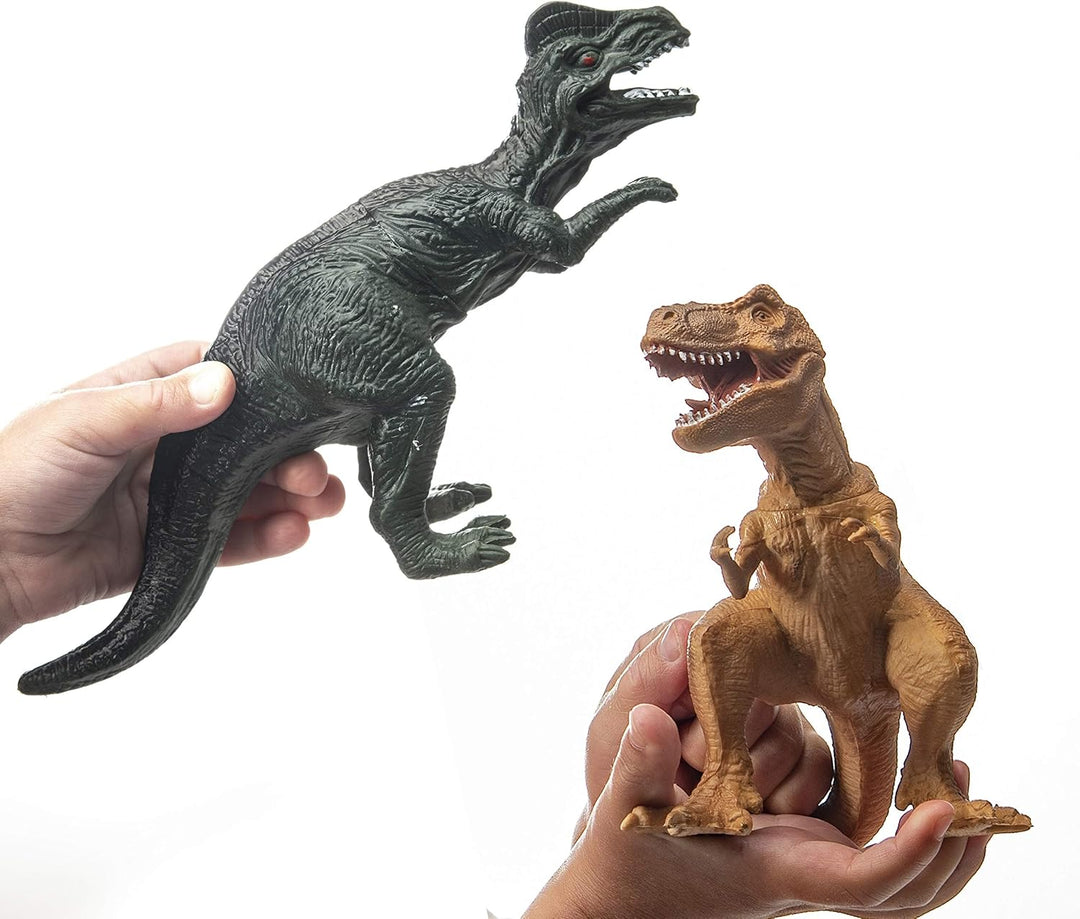 Prextex Realistic 10-inch Dinosaur Figures - 12-Pack Assorted Dinos for Kids Ages 3+ (YOUXIN TOYS FACTORY)