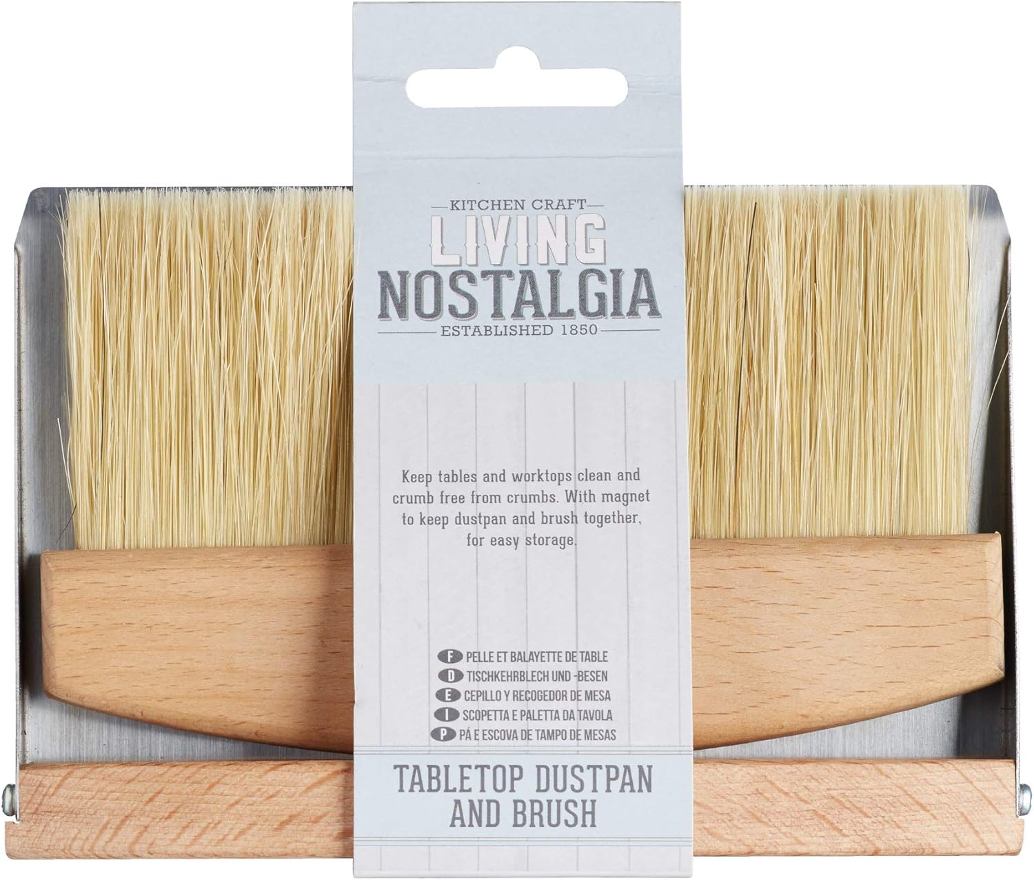 KitchenCraft Living Nostalgia Table-Top Dustpan and Brush Set 5