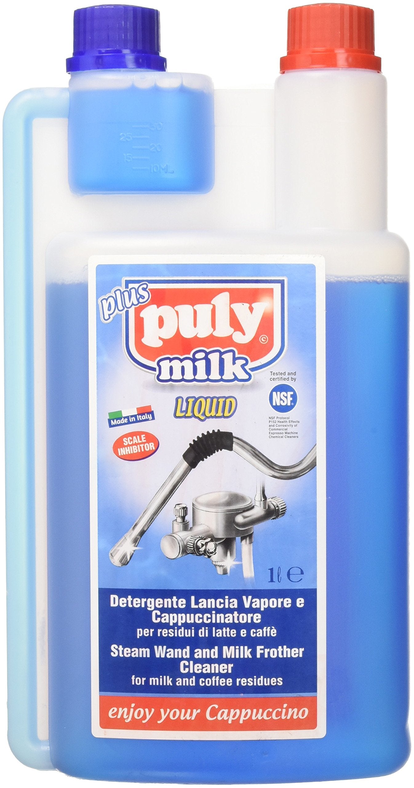 Puly Caff Milk Plus Milk Foam Cleaner - Descaler for Coffee Machines | 1 L Liquid 1