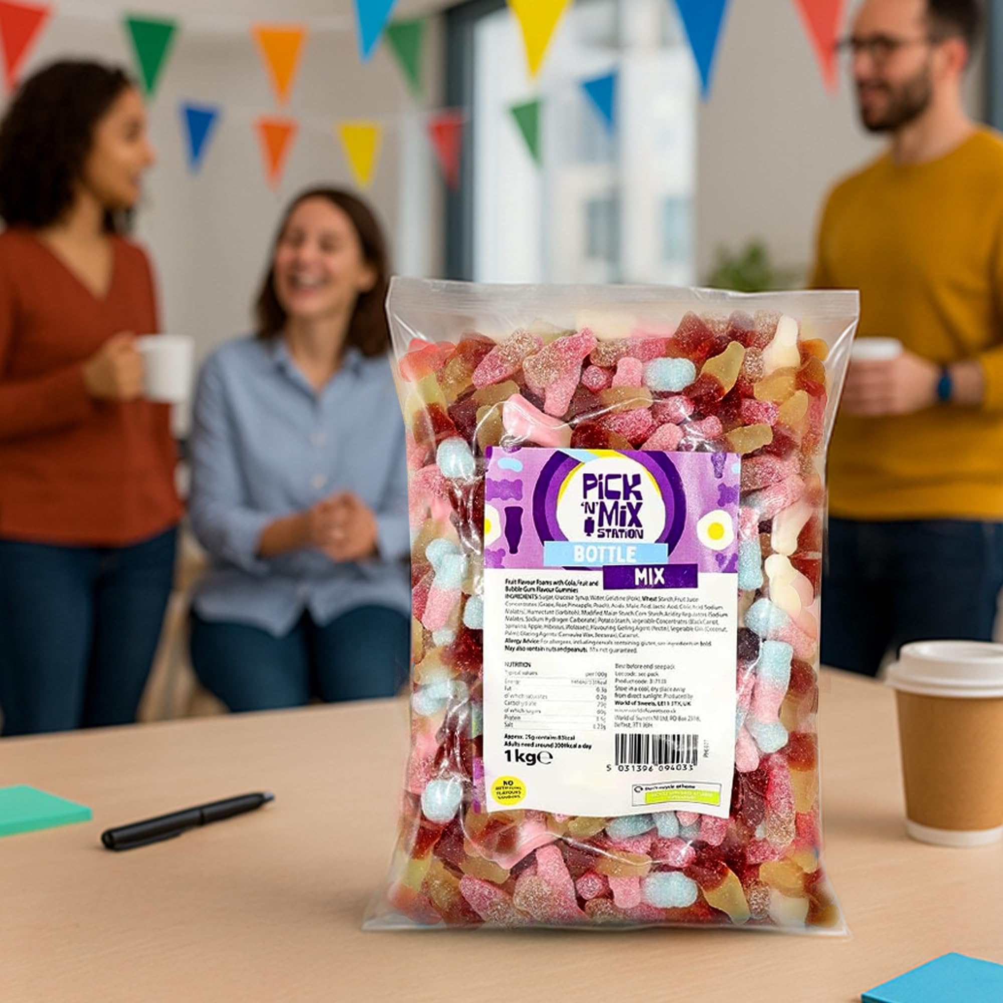 Bonds of London Pick 'n' Mix Station Bottle Mix - Retro Chewy Sweets | 1 kg 6