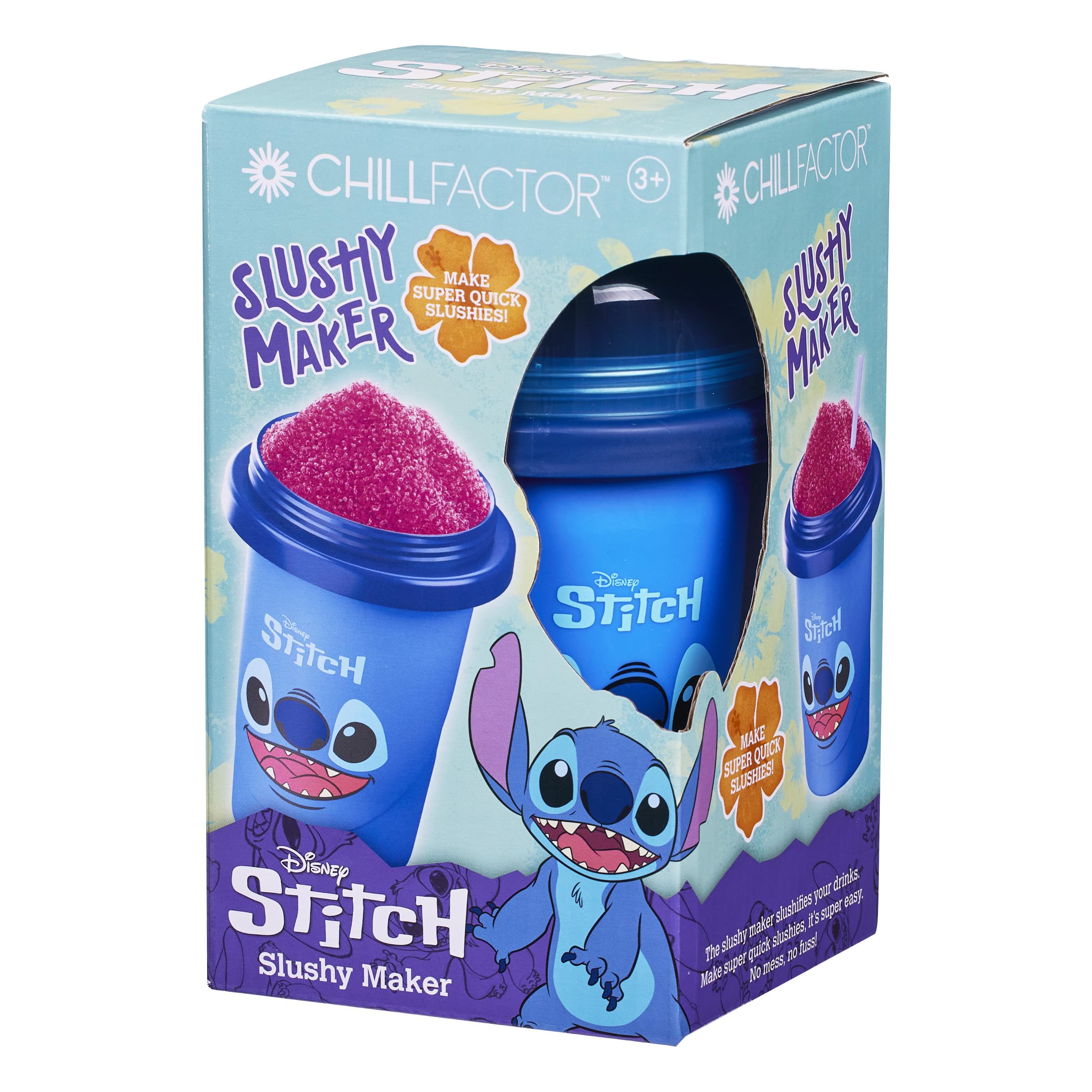 Chill Factor Disney Stitch Reusable Squeeze Cup Maker | Rapid Freeze Technology | Ages 3+