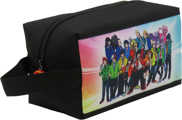 CYPBRANDS My Hero Academia Toiletry Bag, Black/White, Standard, Travel Accessories