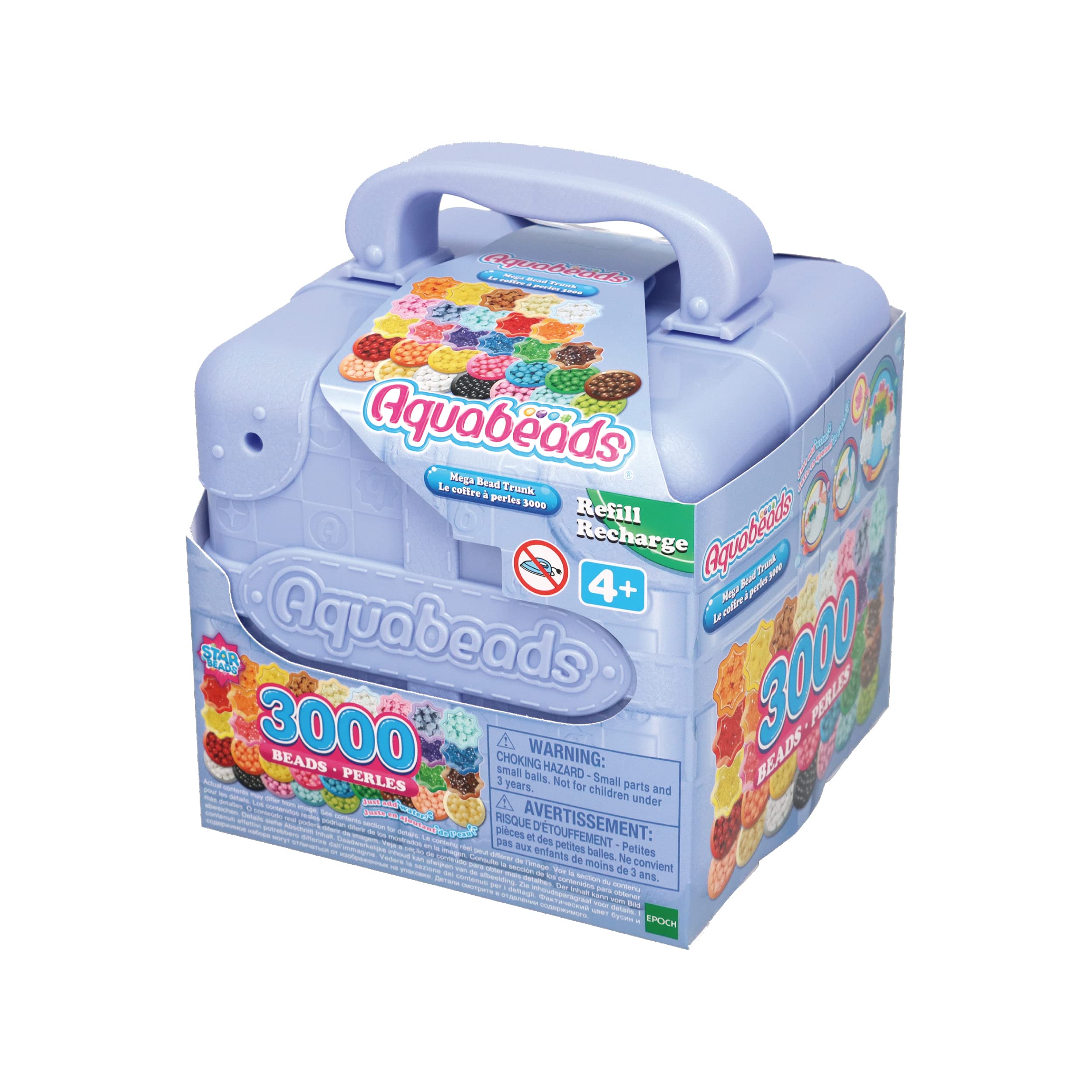 Aquabeads Mega Bead Trunk - 3000 Beads in 30 Colors with Carry Case for Kids 4+