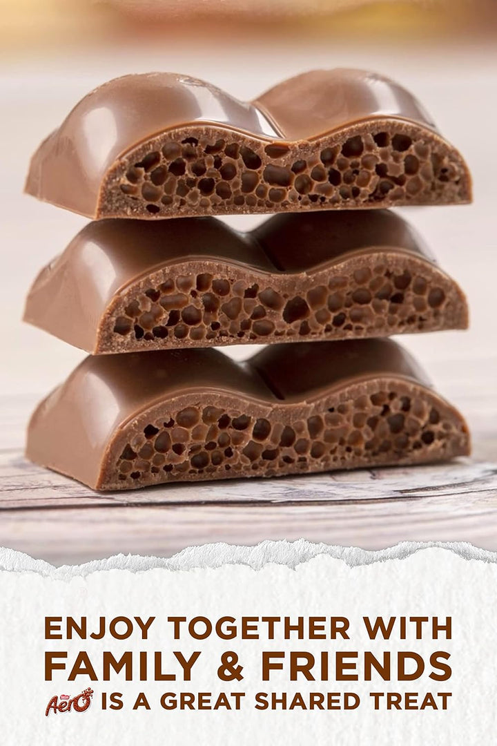 Aero Bubbly Milk Chocolate Sharing Bars, 15 x 90 g