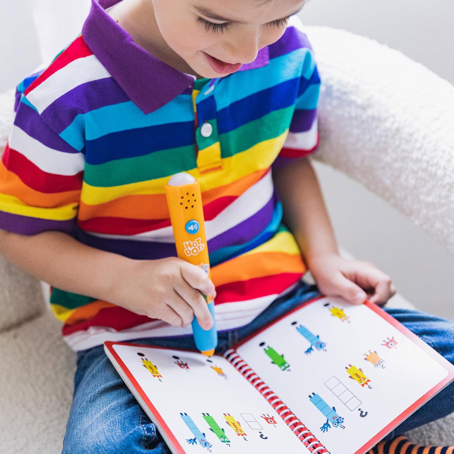 Learning Resources Hot Dots Numberblocks 1–10 Activity Book & Interactive Pen - Educational Electronic Learning Toy for Ages 4-8 9