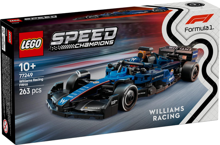 LEGO Speed Champions Williams Racing FW46 F1 Race Car Toy with Driver Minifigure - Building Set for 10+
