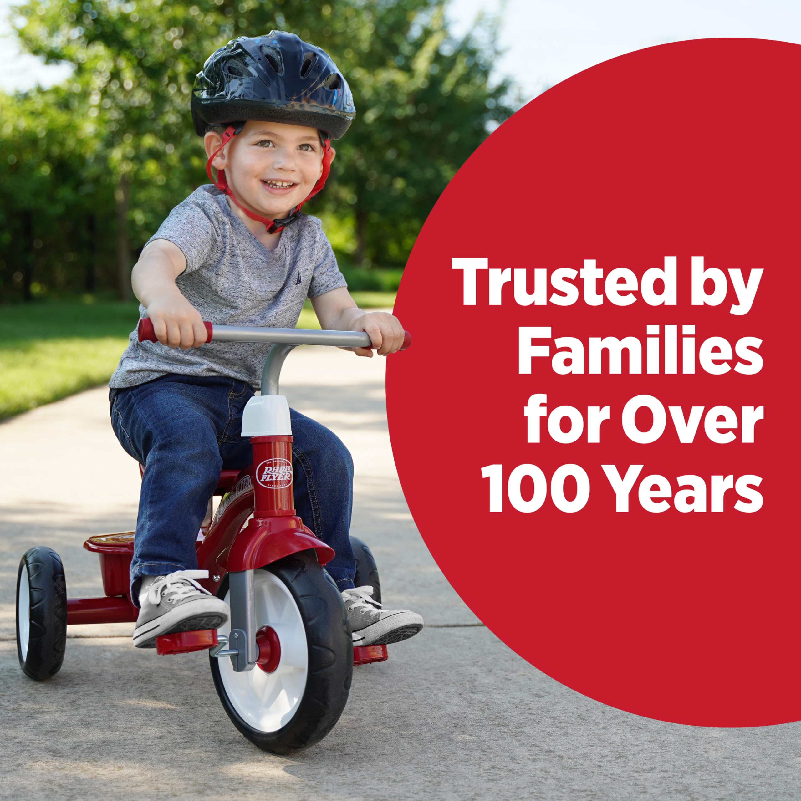 Radio Flyer Red Rider Trike - Adjustable Seat, Quiet Ride Tires | Ages 2.5-5 4
