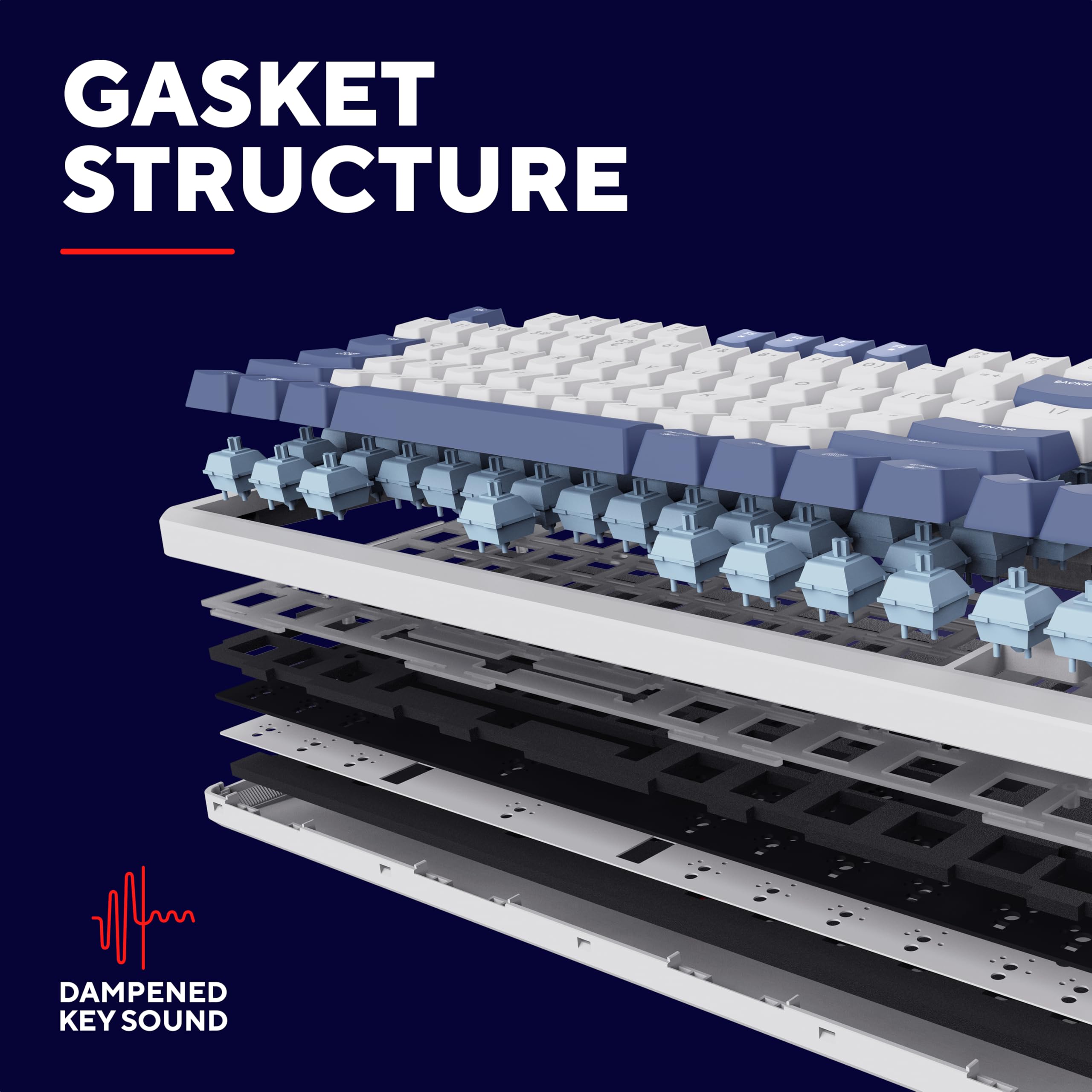 Trust Gaming GXTrust 872 Xyra TKL Mechanical Keyboard - Gasket Mount, Hot-Swappable, RGB Backlit, UK Layout 13